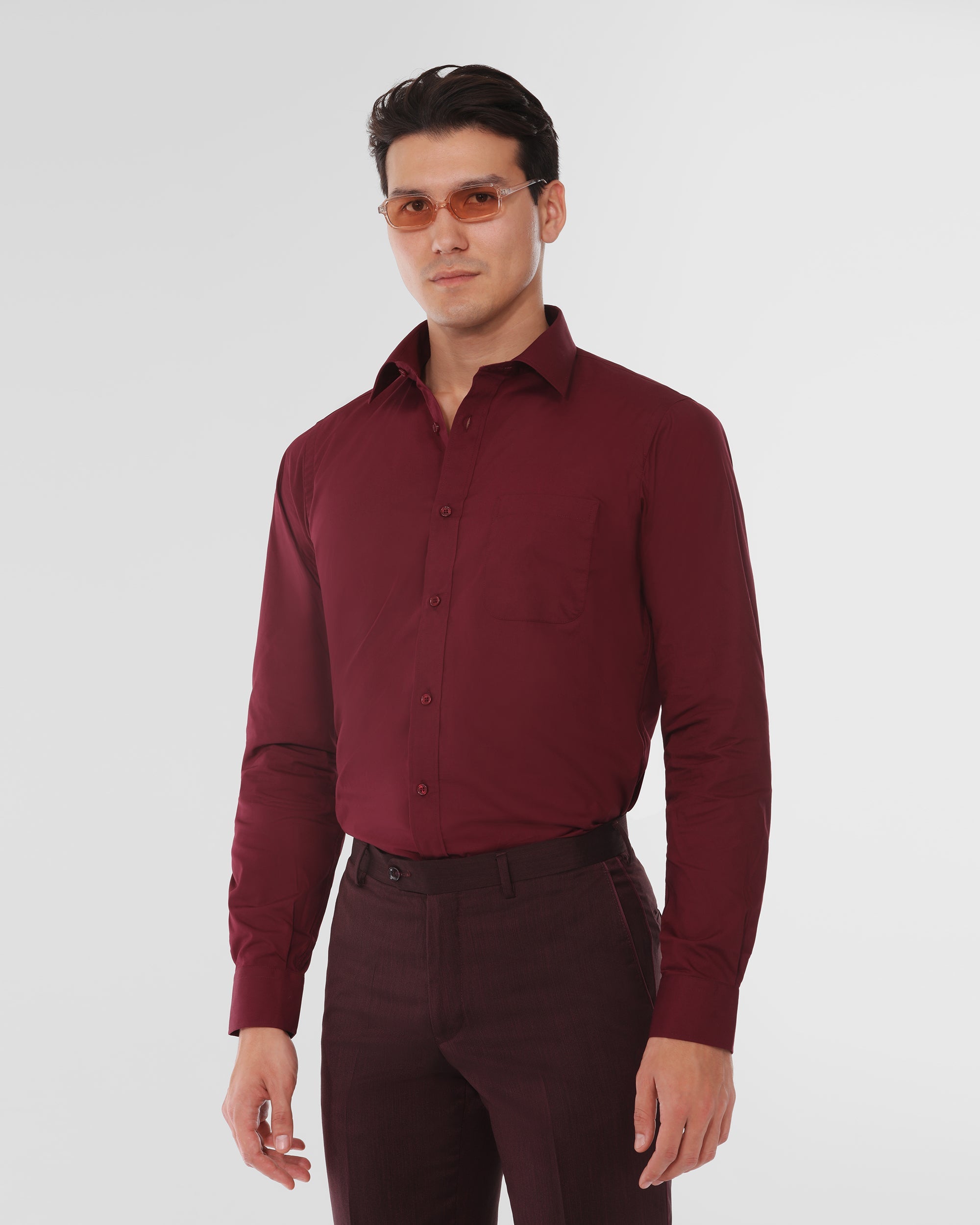 Red and burgundy shirts for men