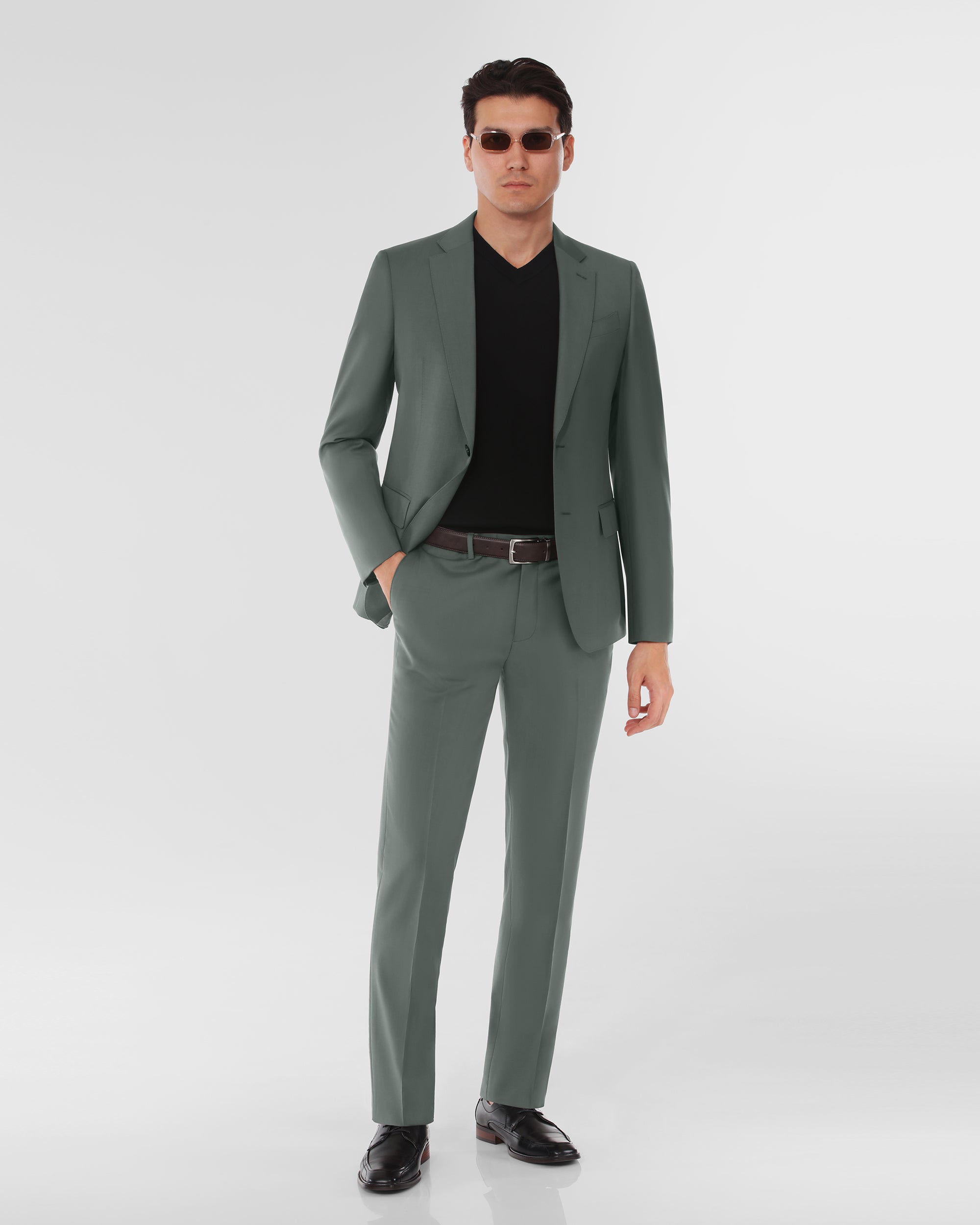 Green and olive suits for men