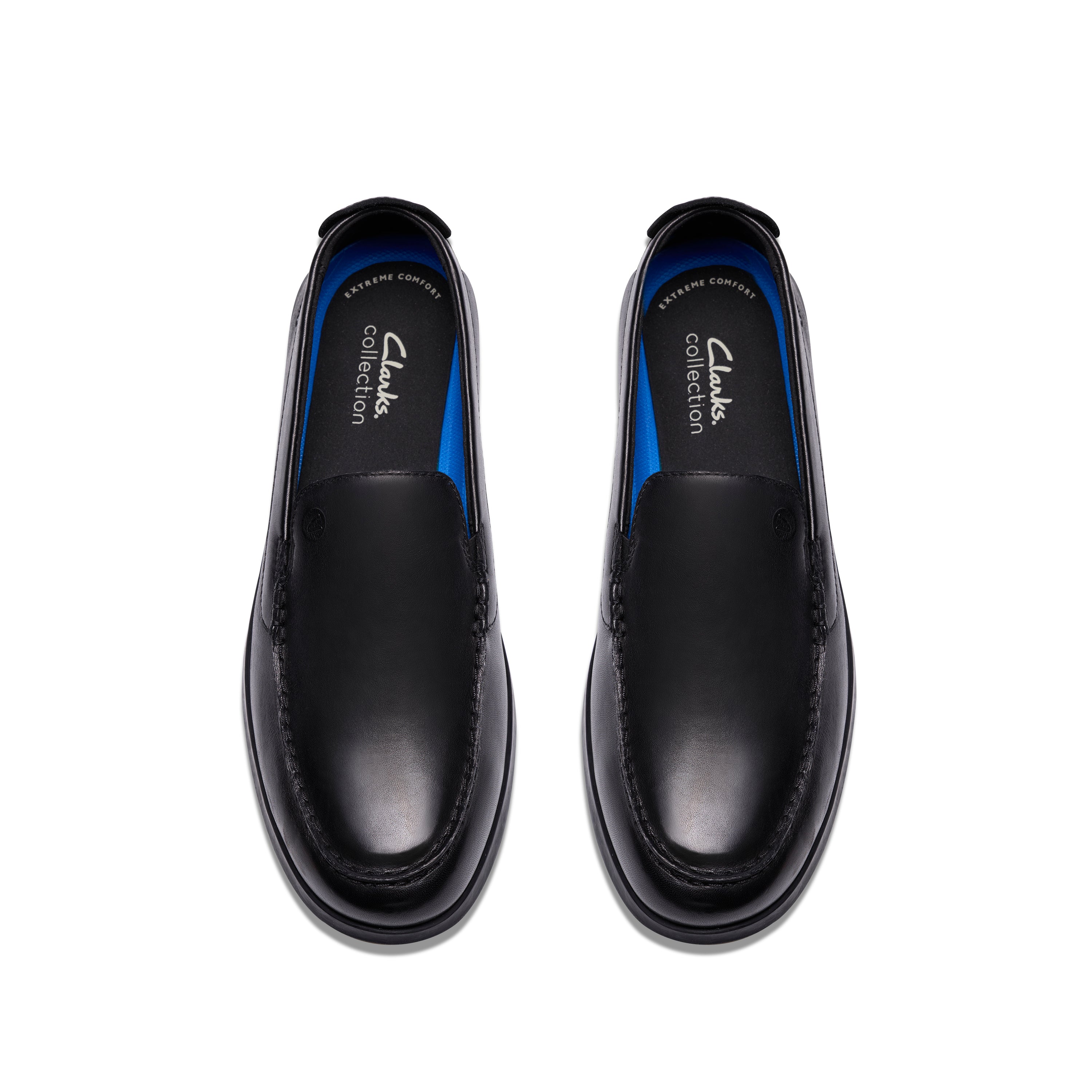 Flexway Step Black Smooth Leather Slip-On Loafer