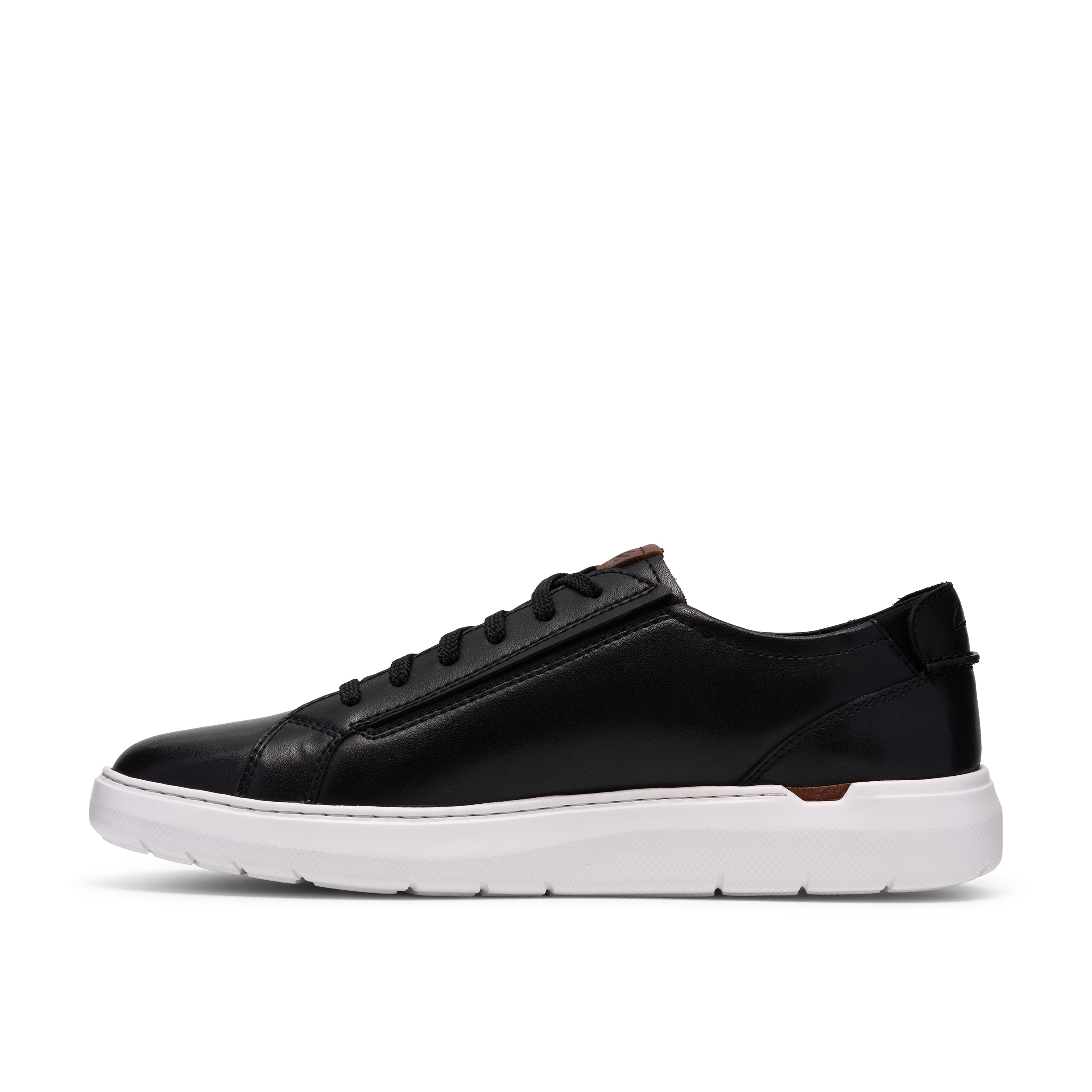 Flexwell Lace Black Leather Sneakers