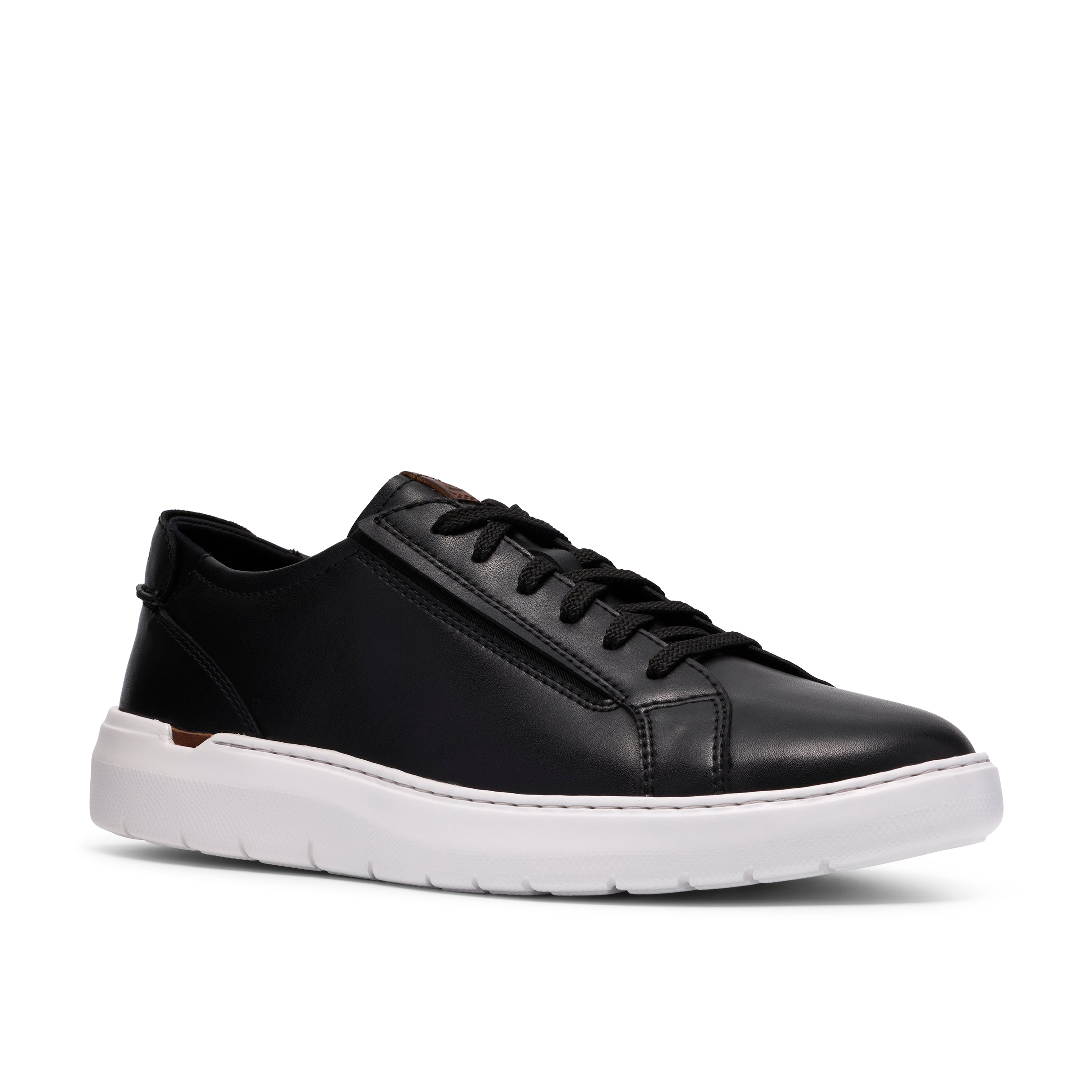 Flexwell Lace Black Leather Sneakers