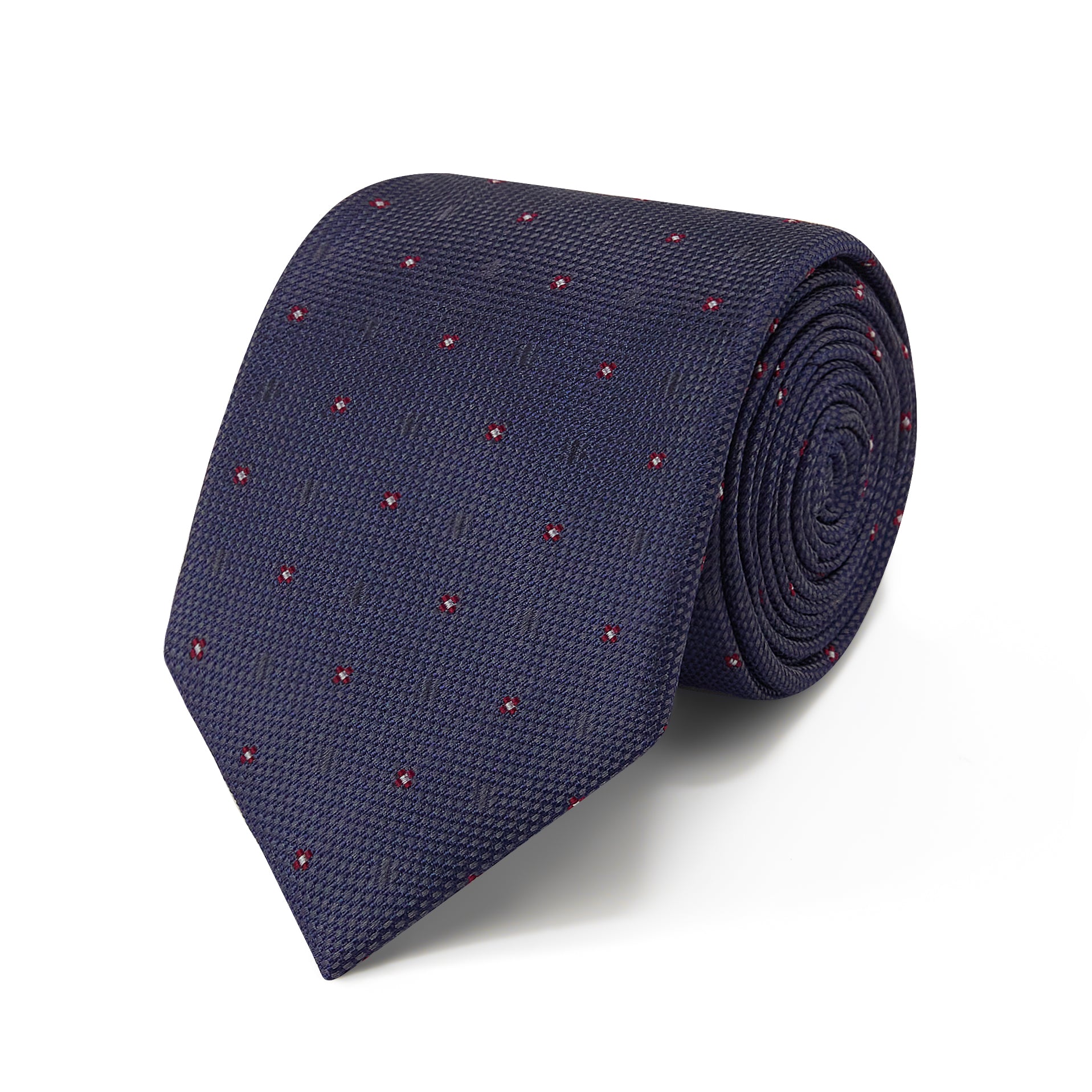 Premium Silk Hopsack Pin Dot Tie
