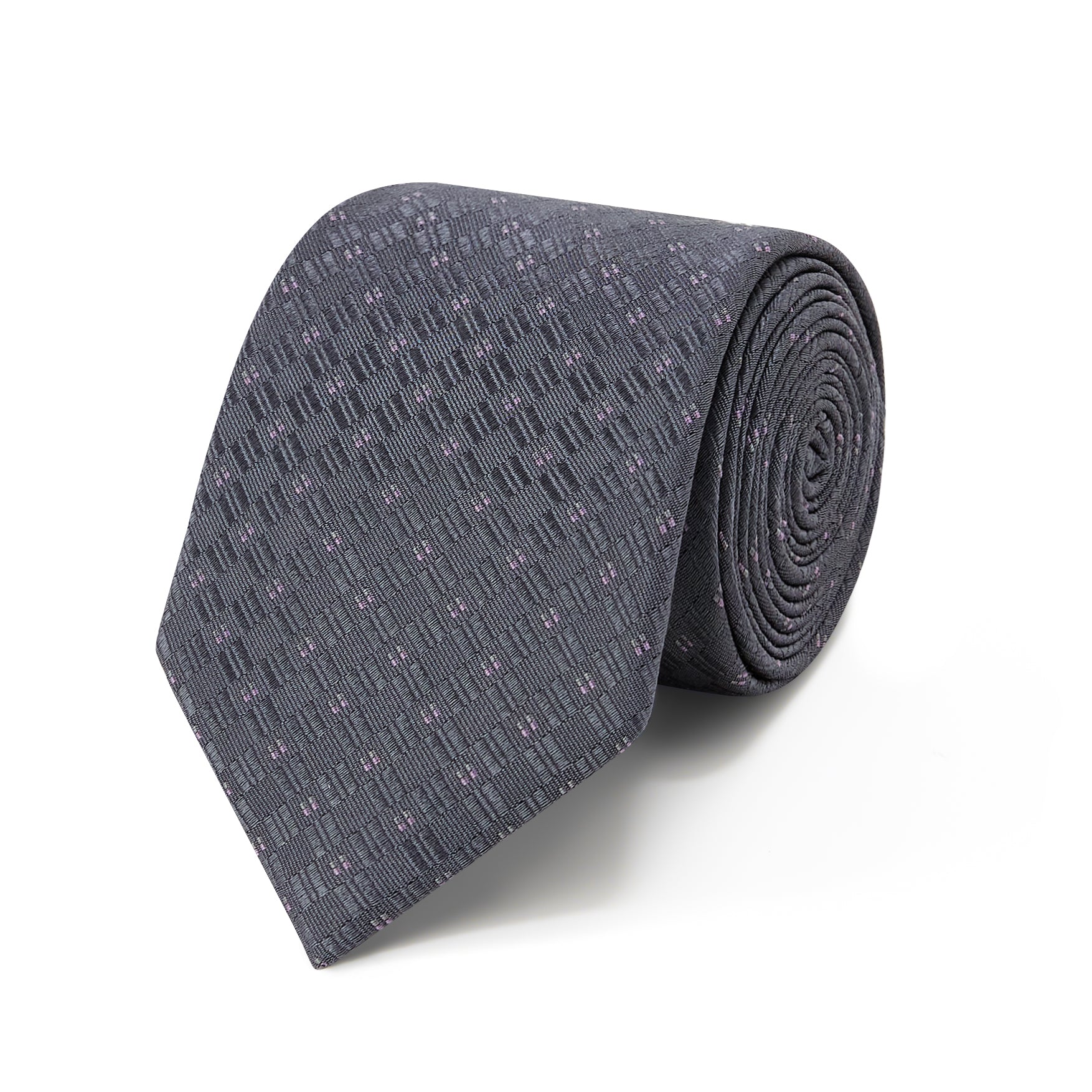 Premium Silk Double Square Neat on Jacquard Ground Tie