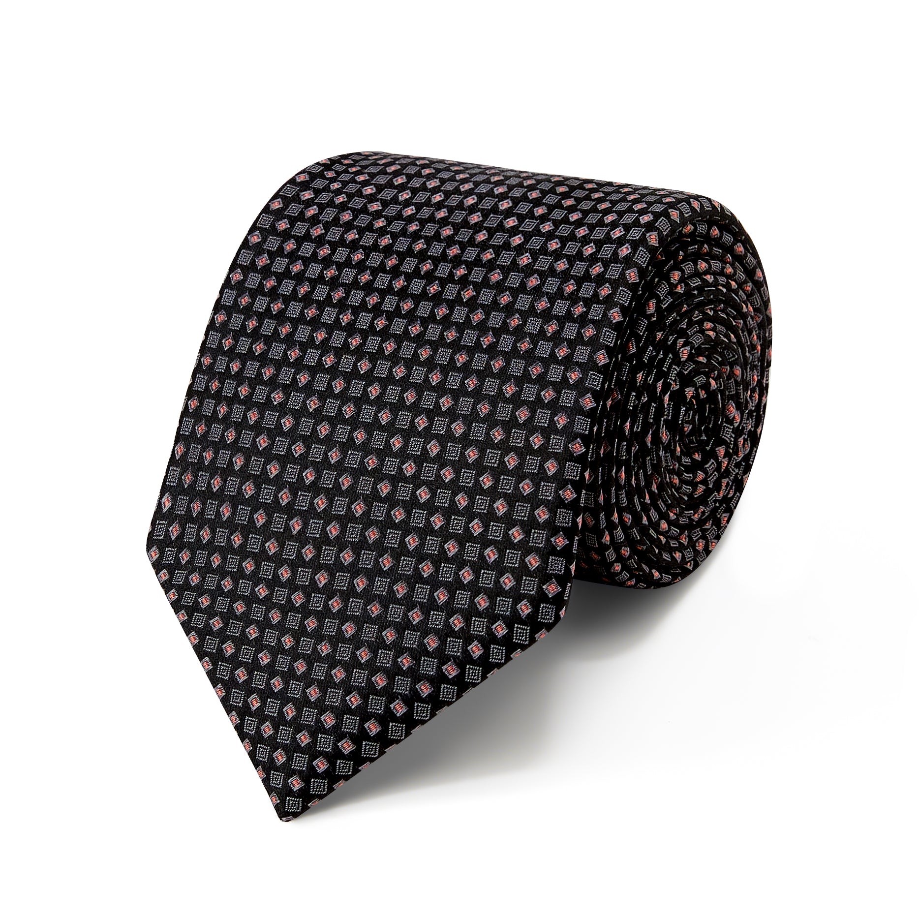 Premium Silk Micro Diamond Foulard Tie