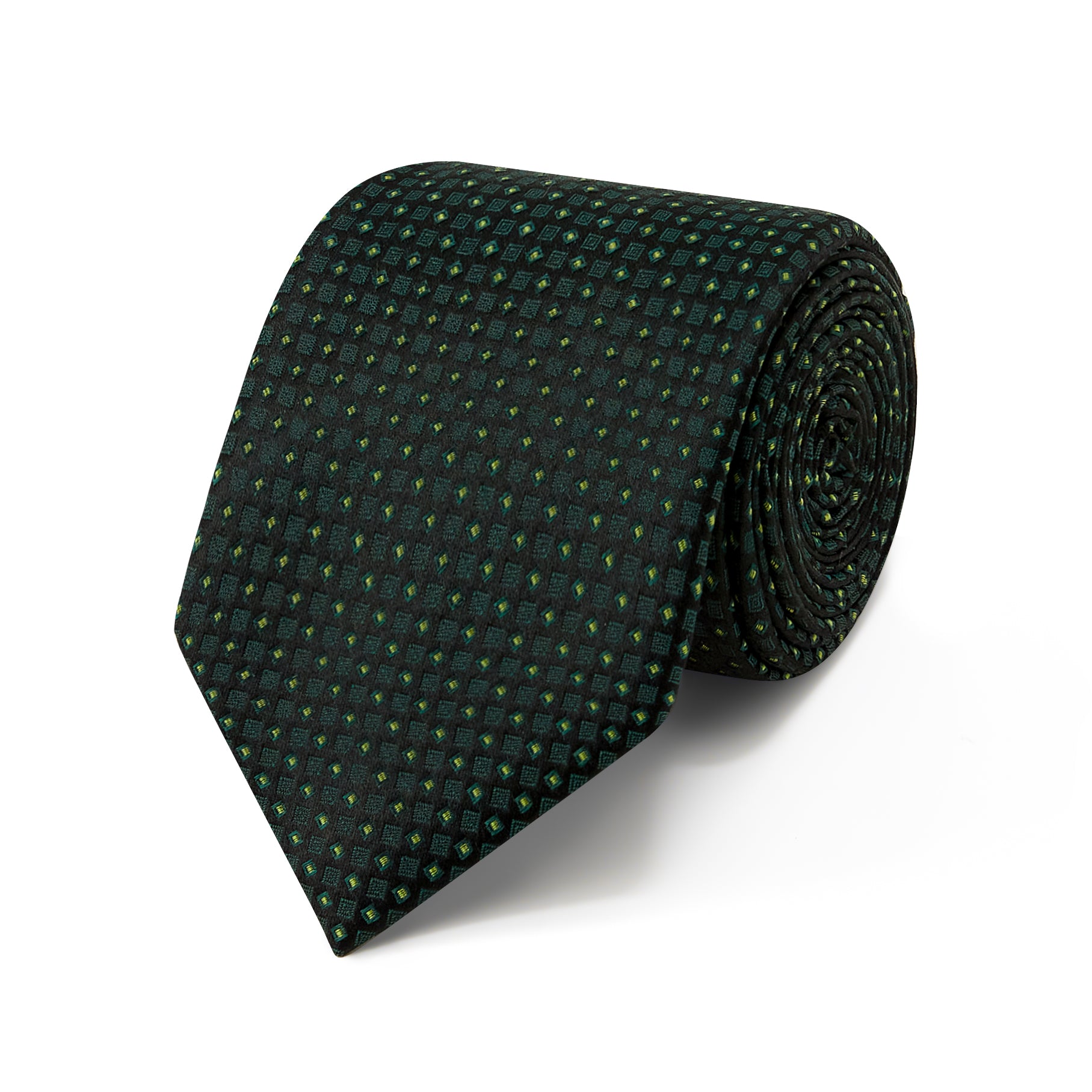 Premium Silk Micro Diamond Foulard Tie