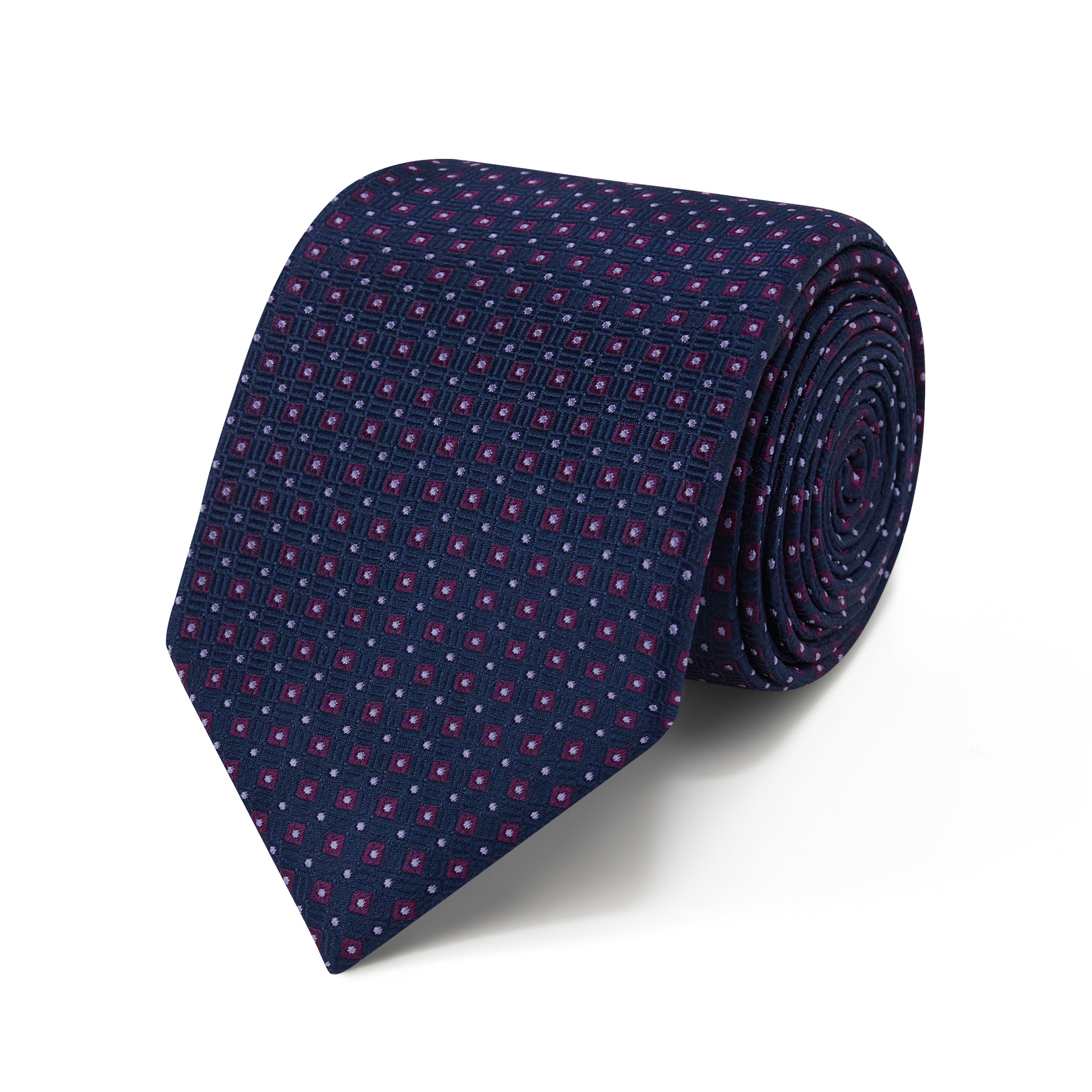 Premium Silk Geometric Box Foulard Tie