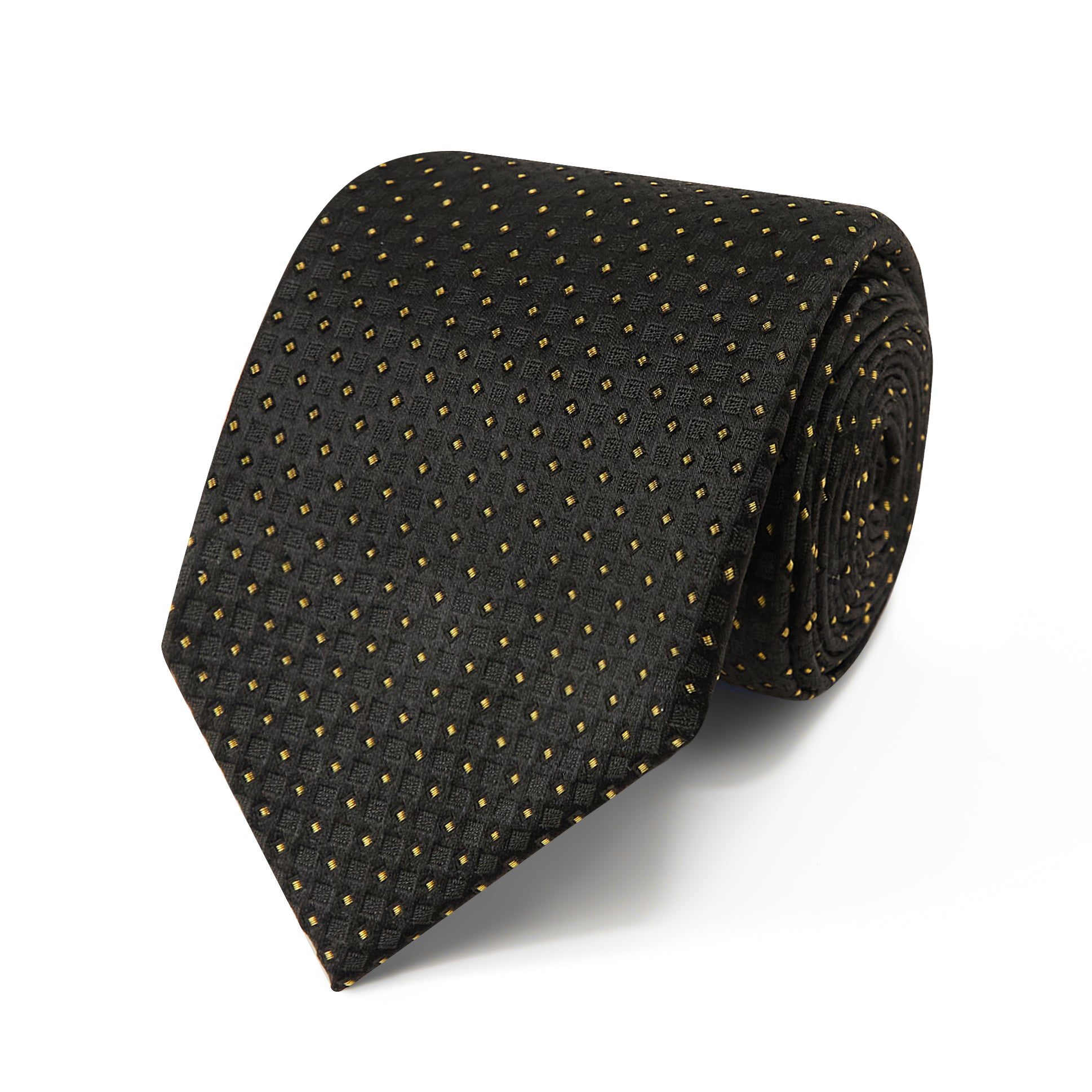 Premium Silk Micro Diamond Foulard Tie