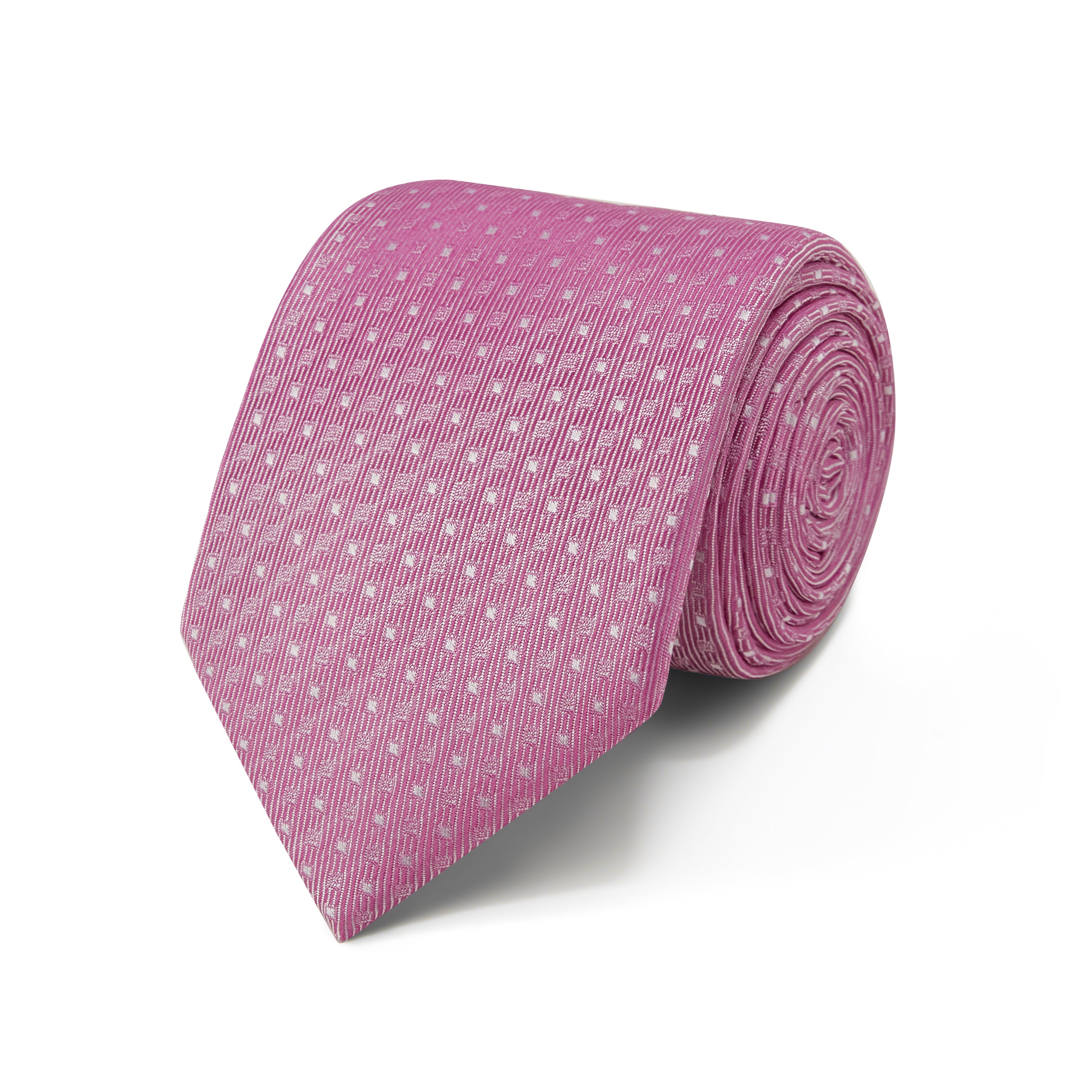 Premium Silk Geo Squared Dot Tie