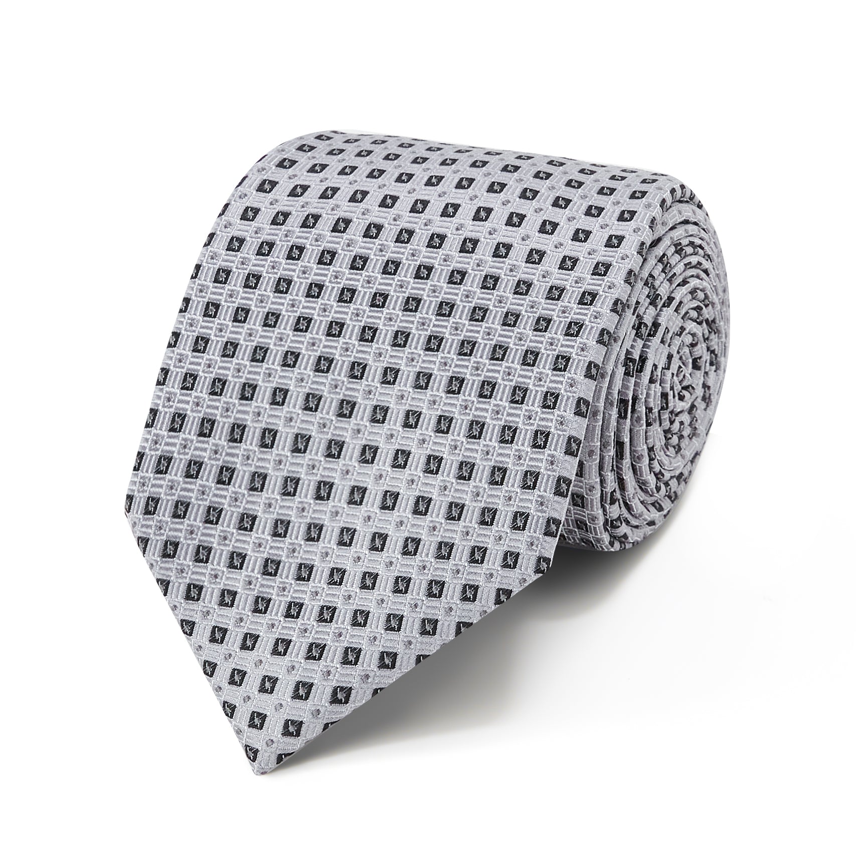 Premium Silk Geometric Box Foulard Tie