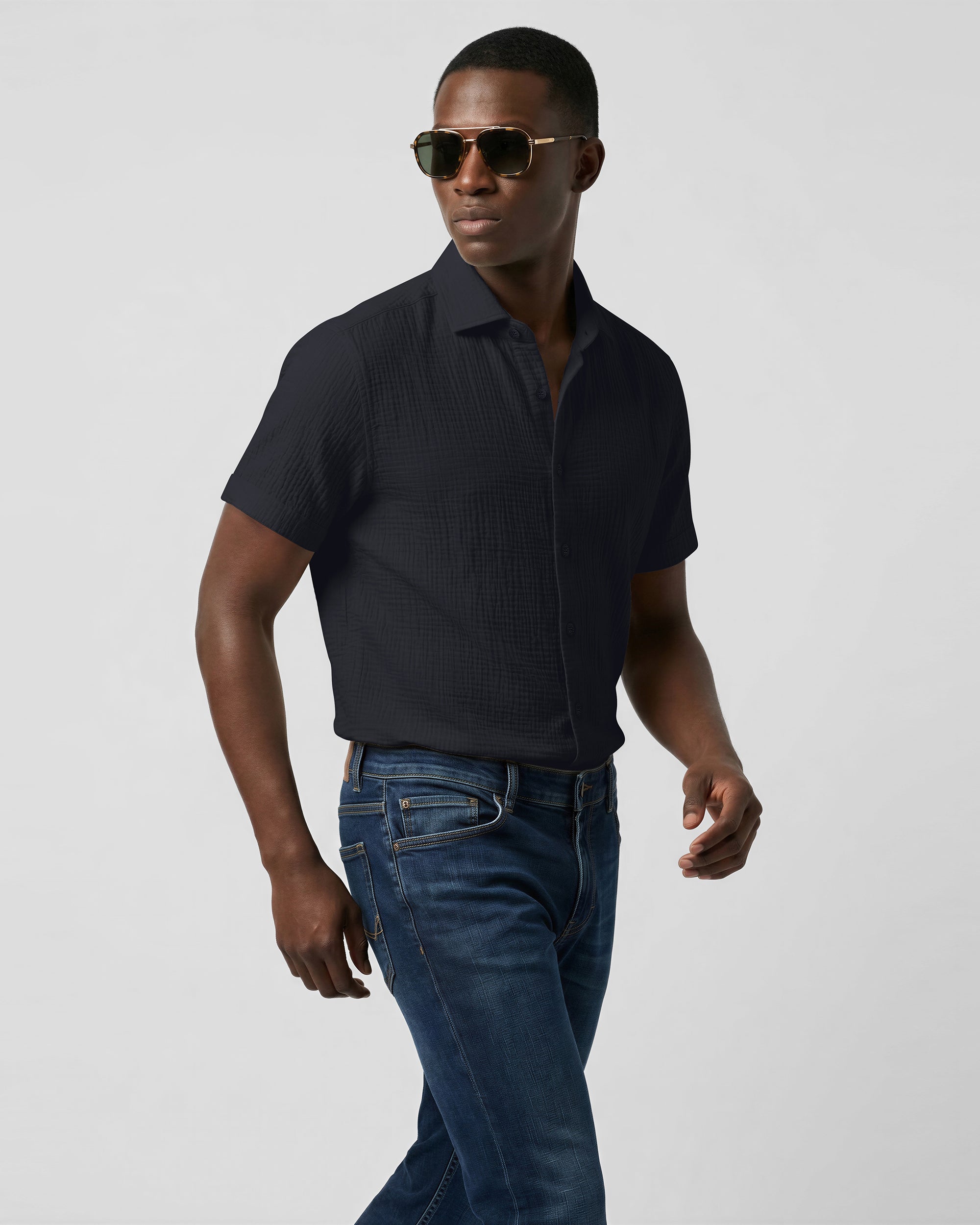 Breathable Gauze Cotton Casual Shirt