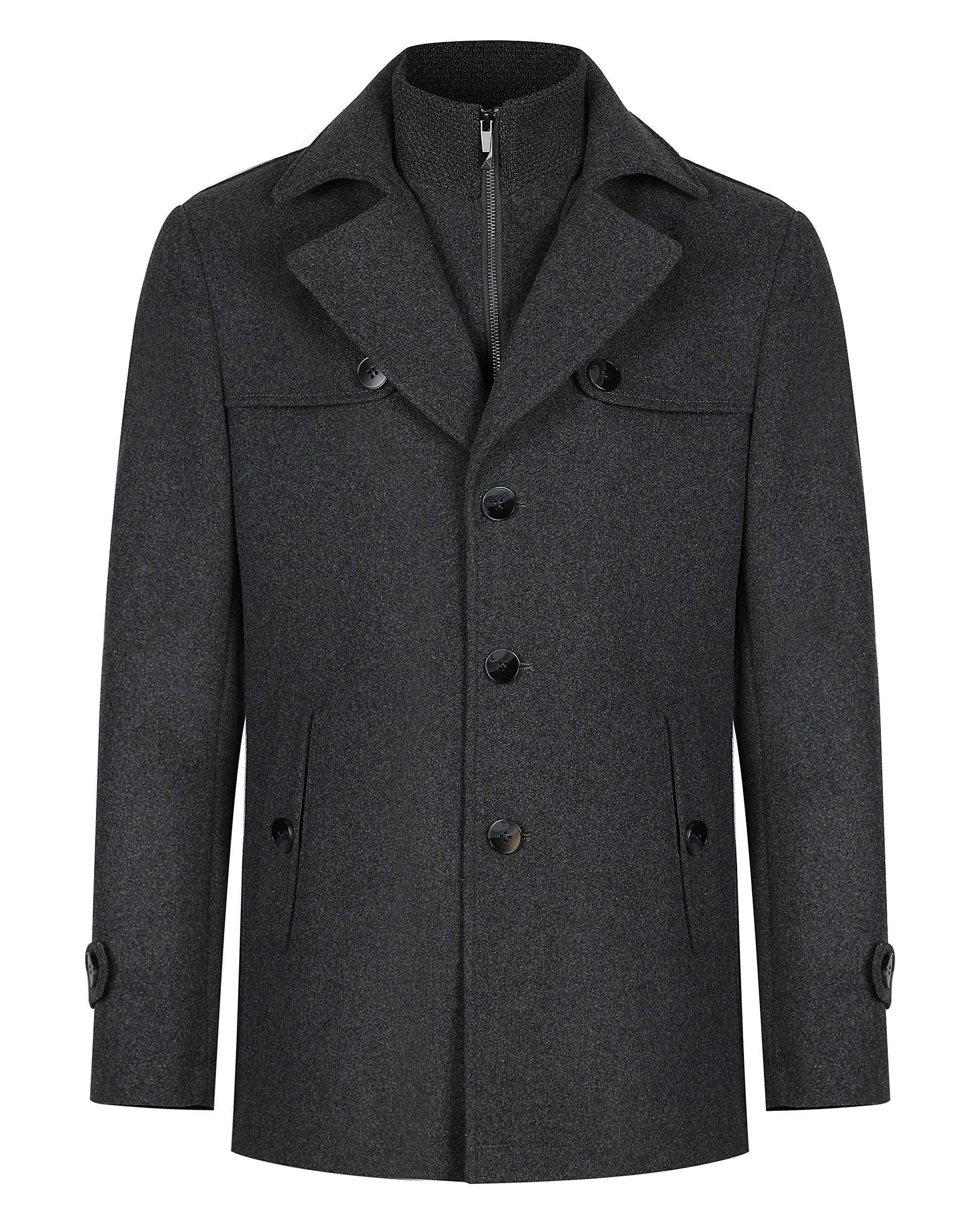 Modern Wool Blend Tailored Overcoat
