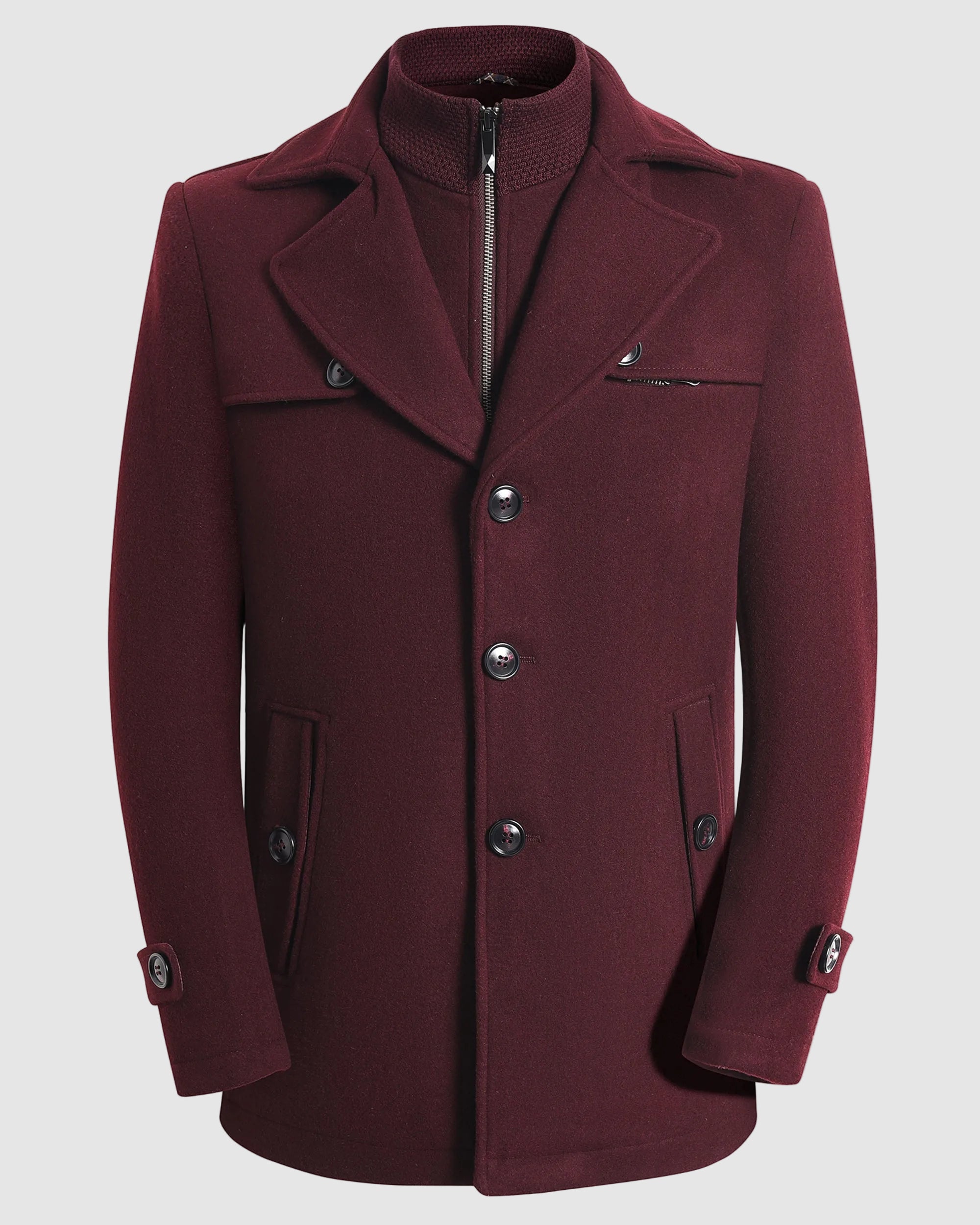 Modern Wool Blend Tailored Overcoat
