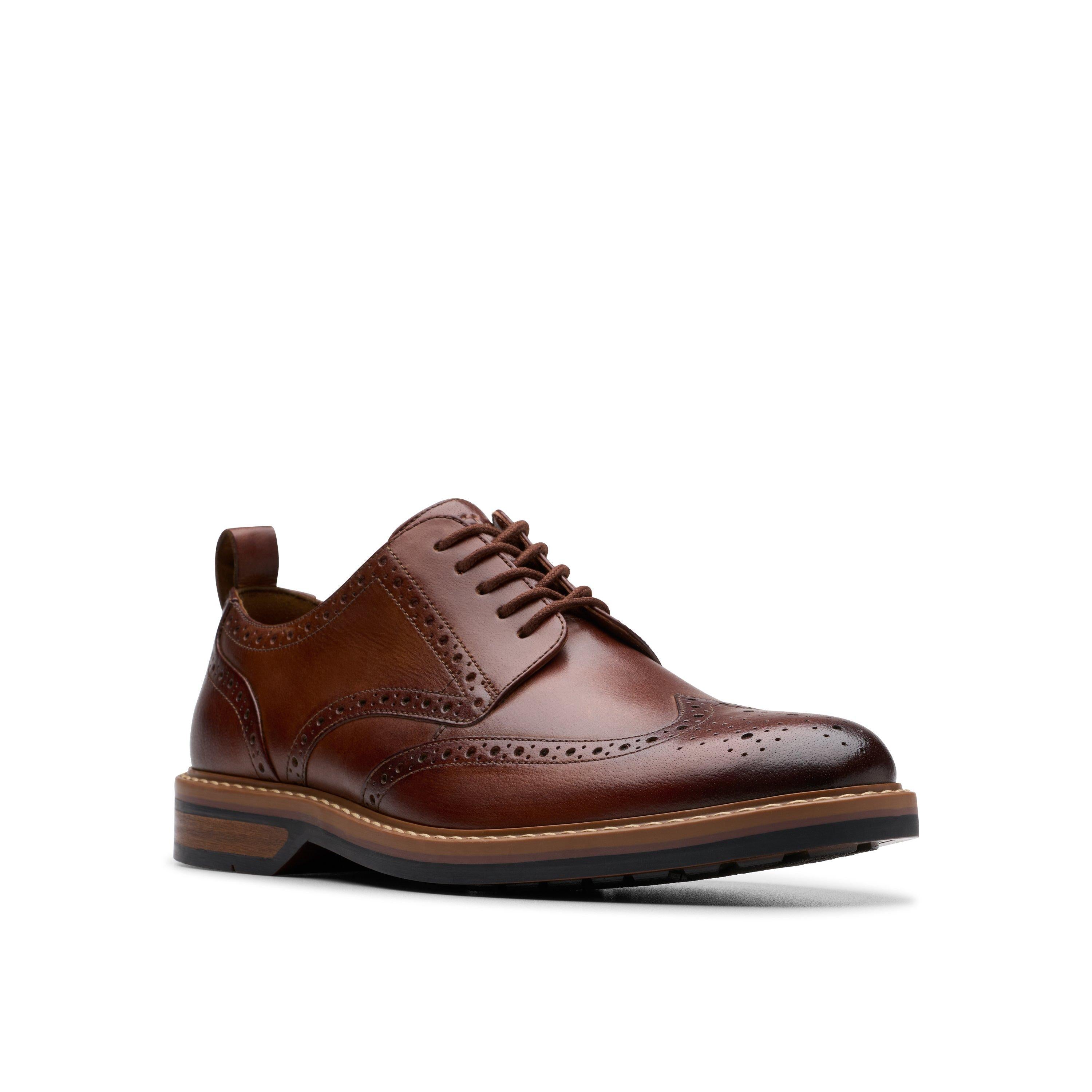 Contrast Welt Leather Wingtip Brogue Derby Shoe