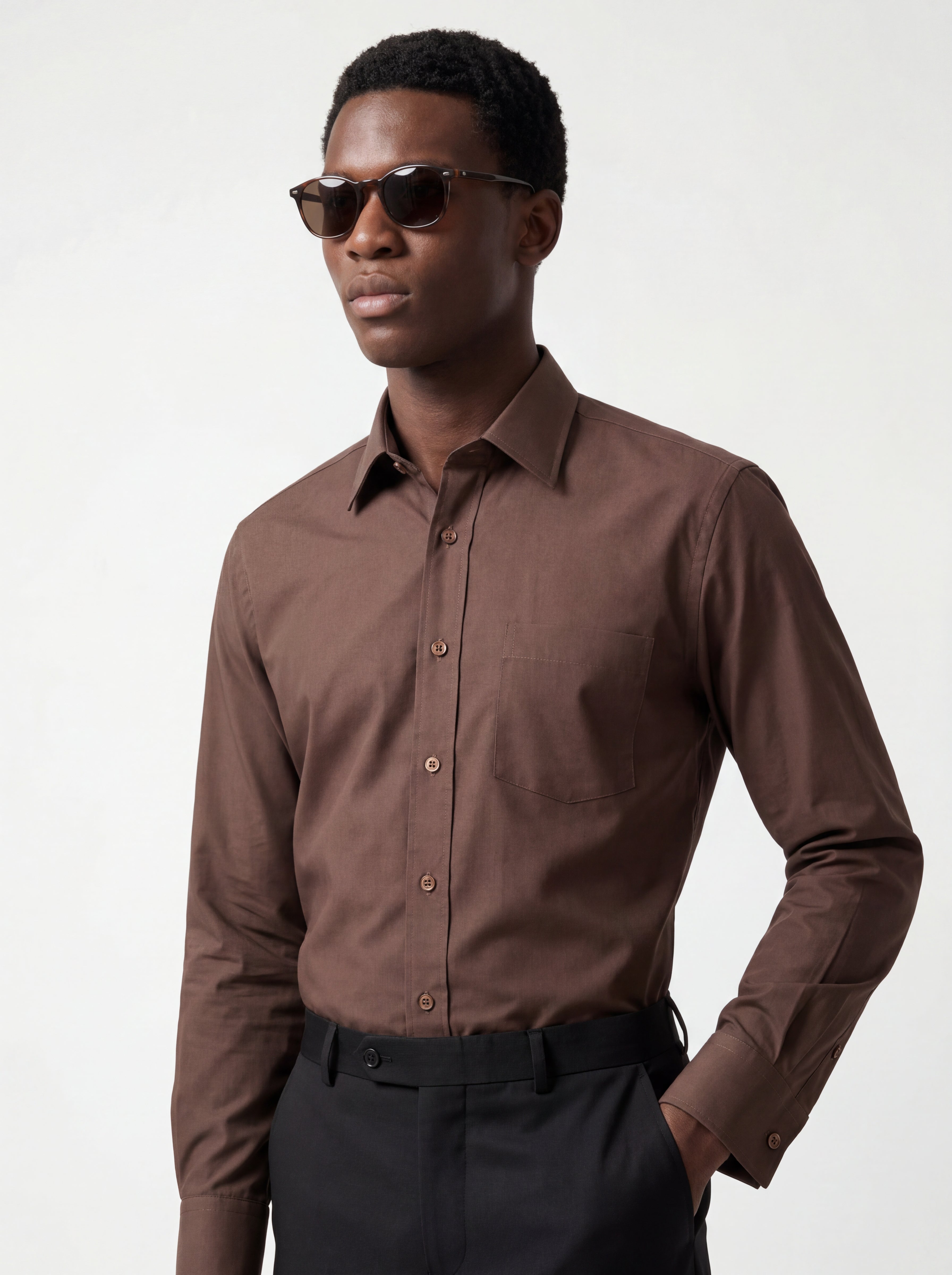 Cotton Blend Dress Shirt