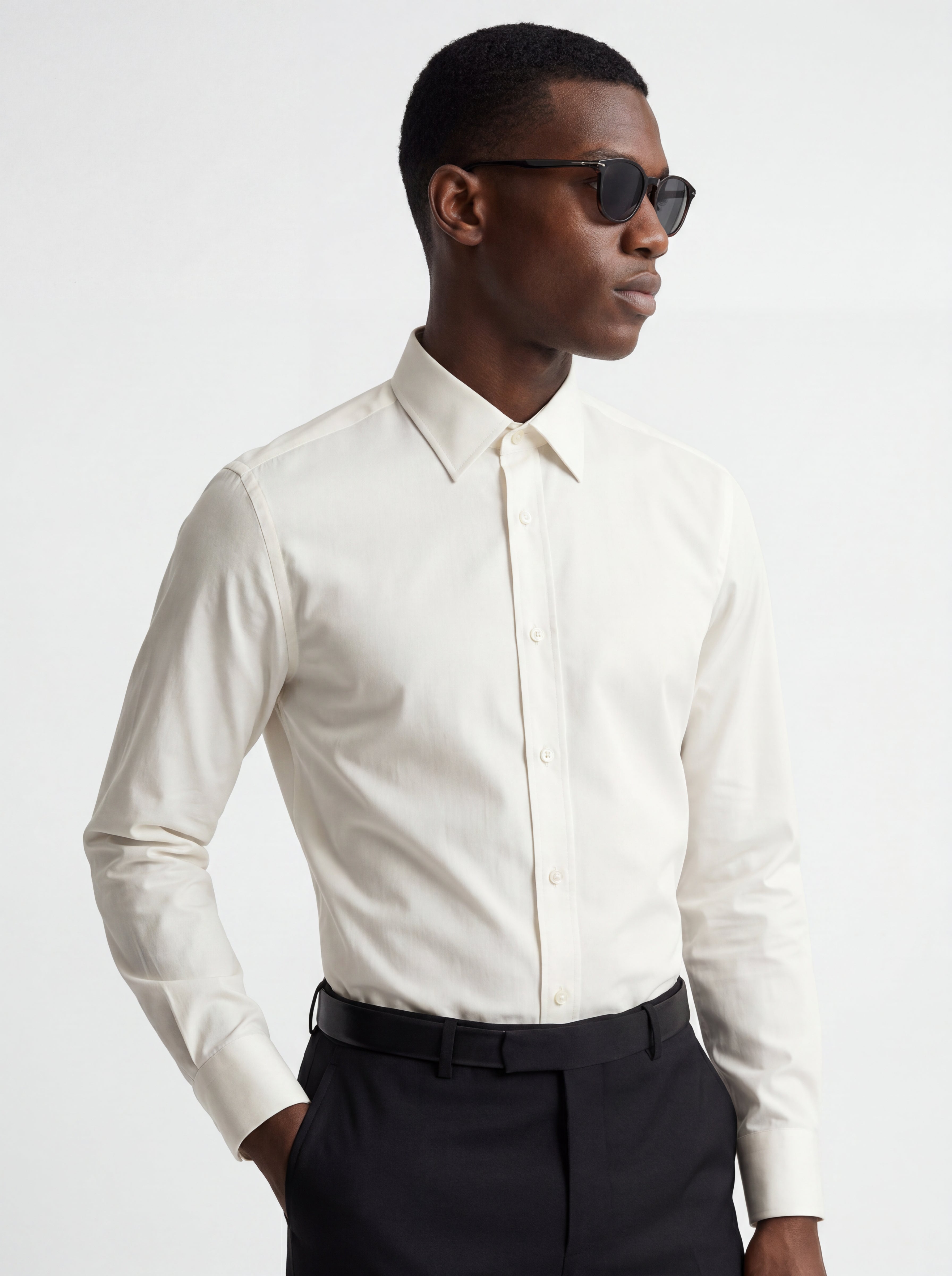 Cotton Blend Dress Shirt