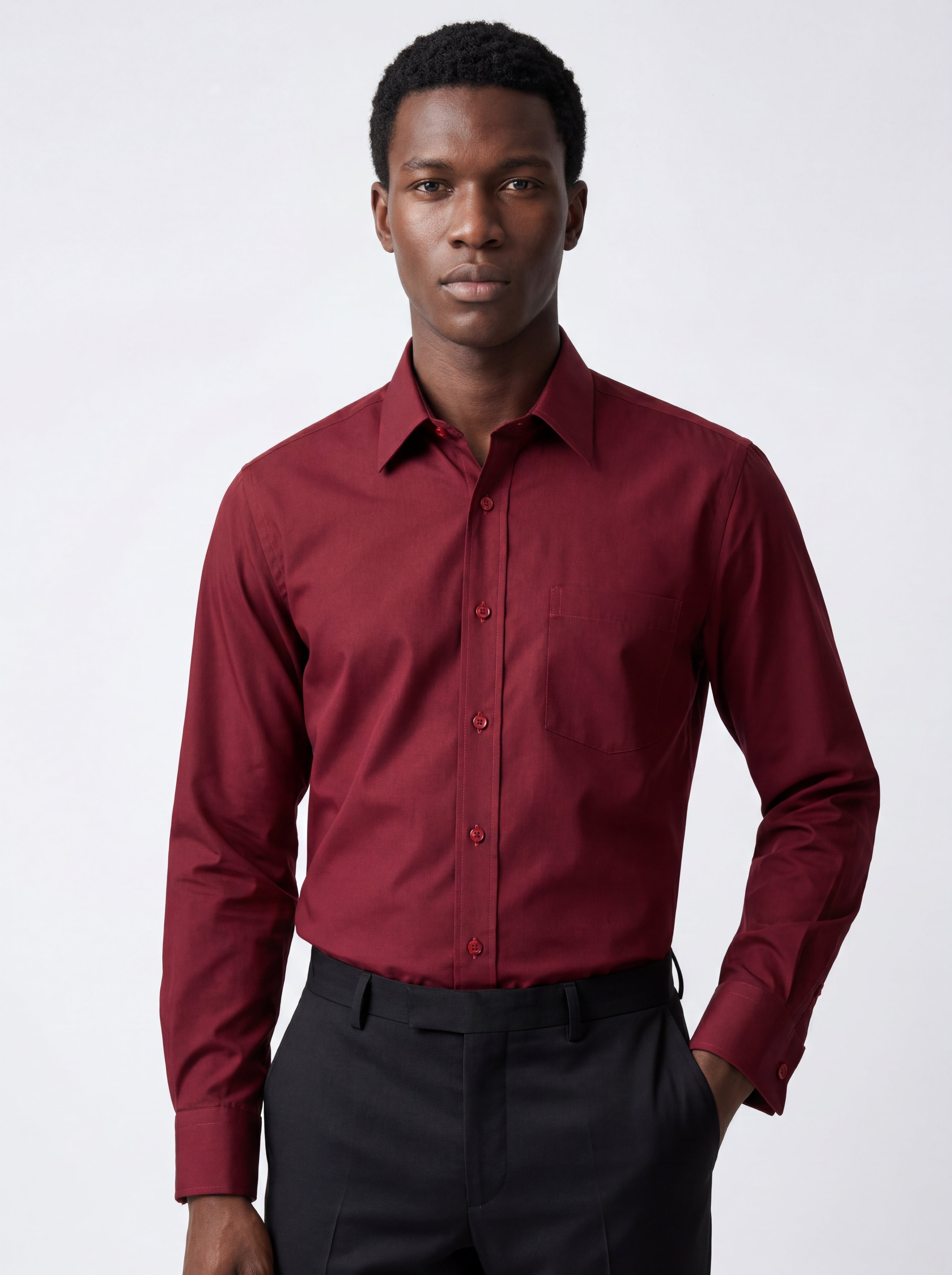 Cotton Blend Dress Shirt