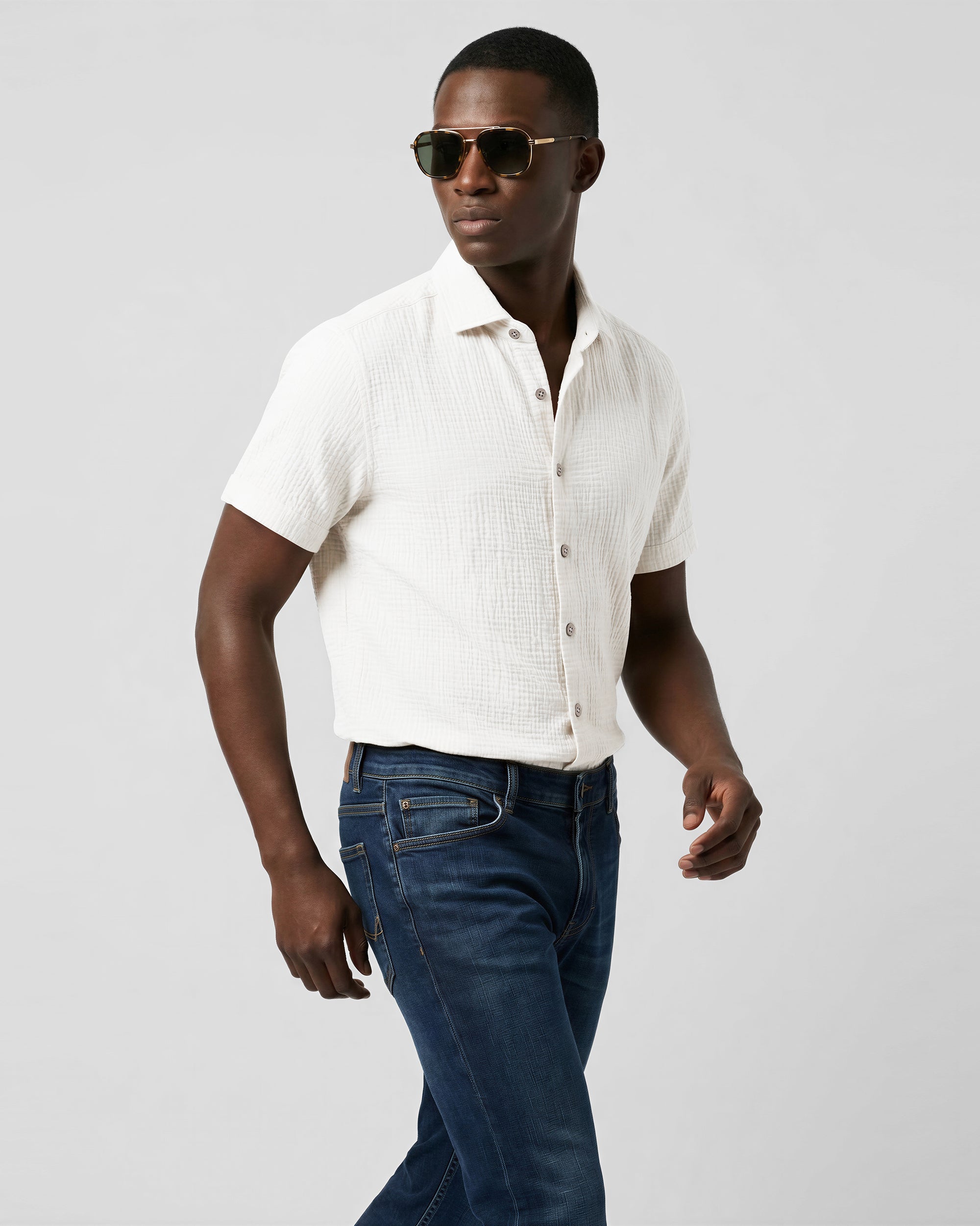 Breathable Gauze Cotton Casual Shirt