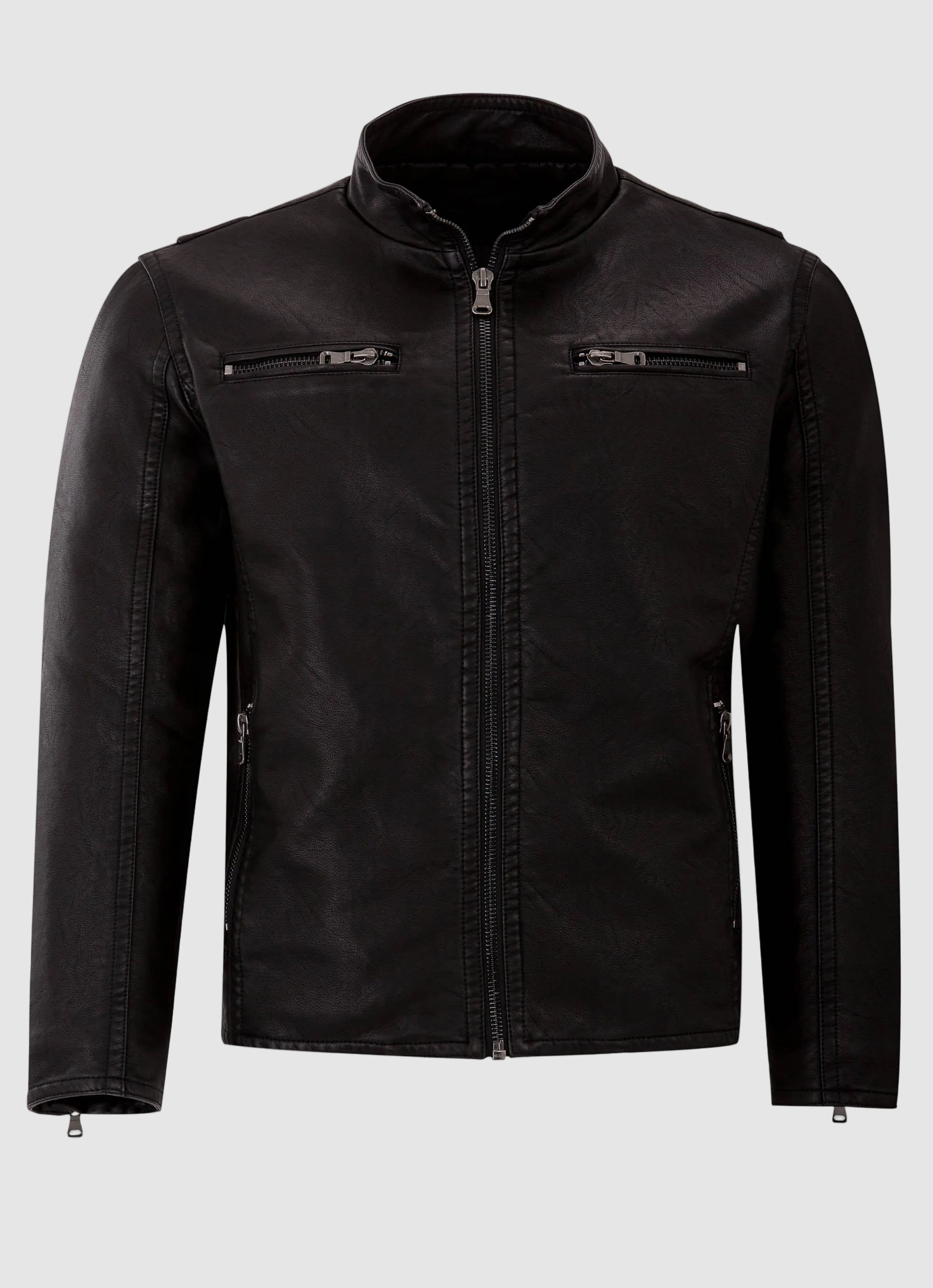 Faux Leather Biker Jacket
