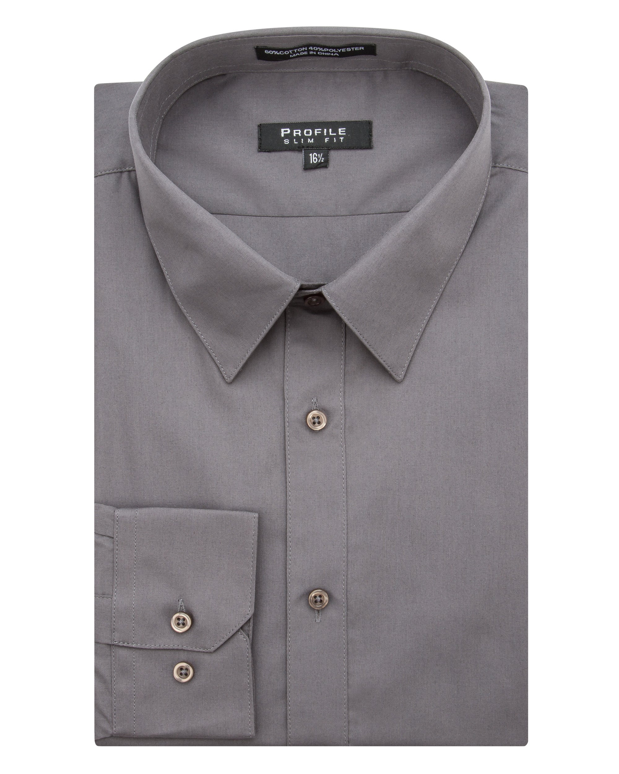 Cotton Blend Slim Fit Dress Shirt