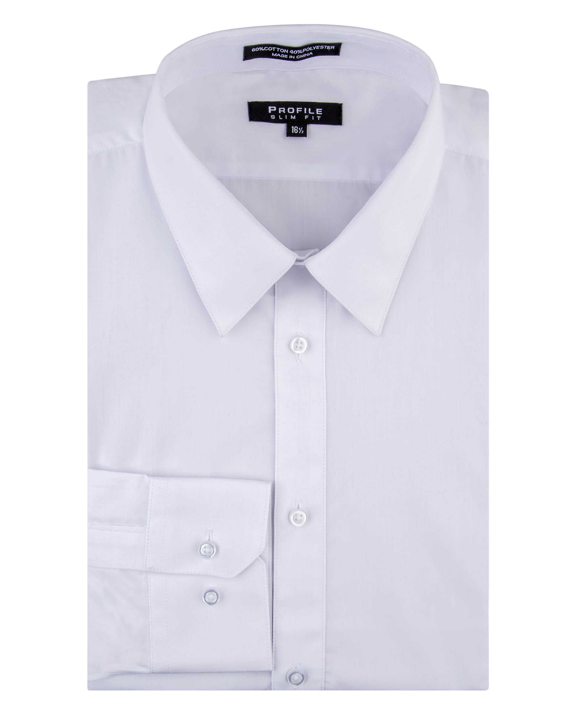 Cotton Blend Slim Fit Dress Shirt