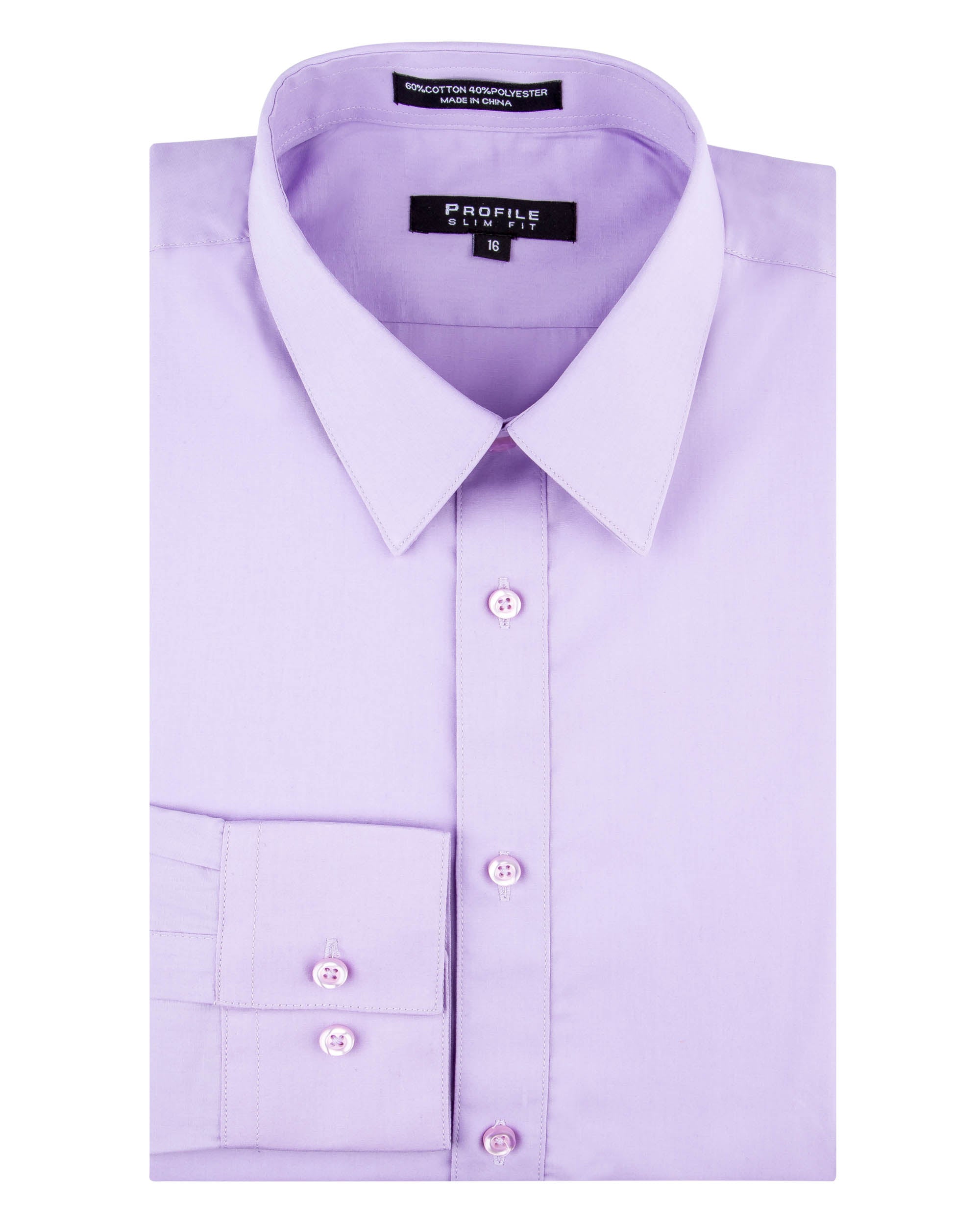 Cotton Blend Slim Fit Dress Shirt