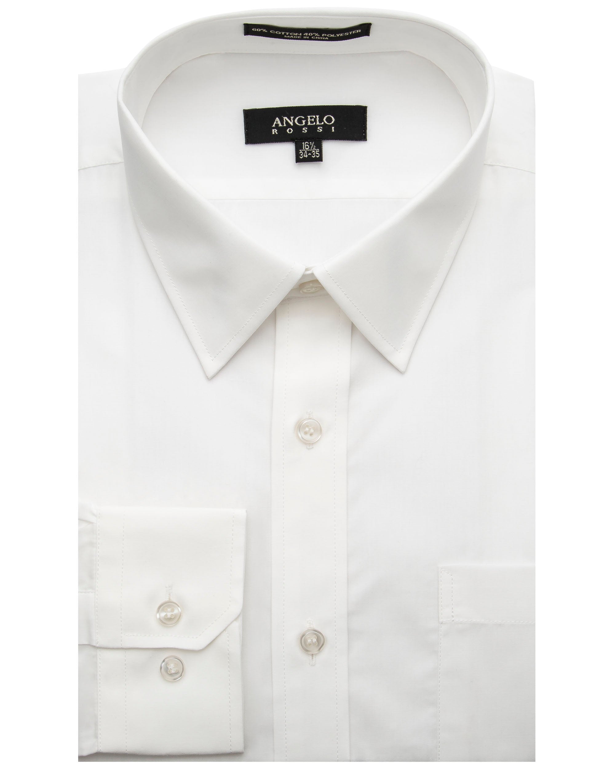 Cotton Blend Slim Fit Dress Shirt