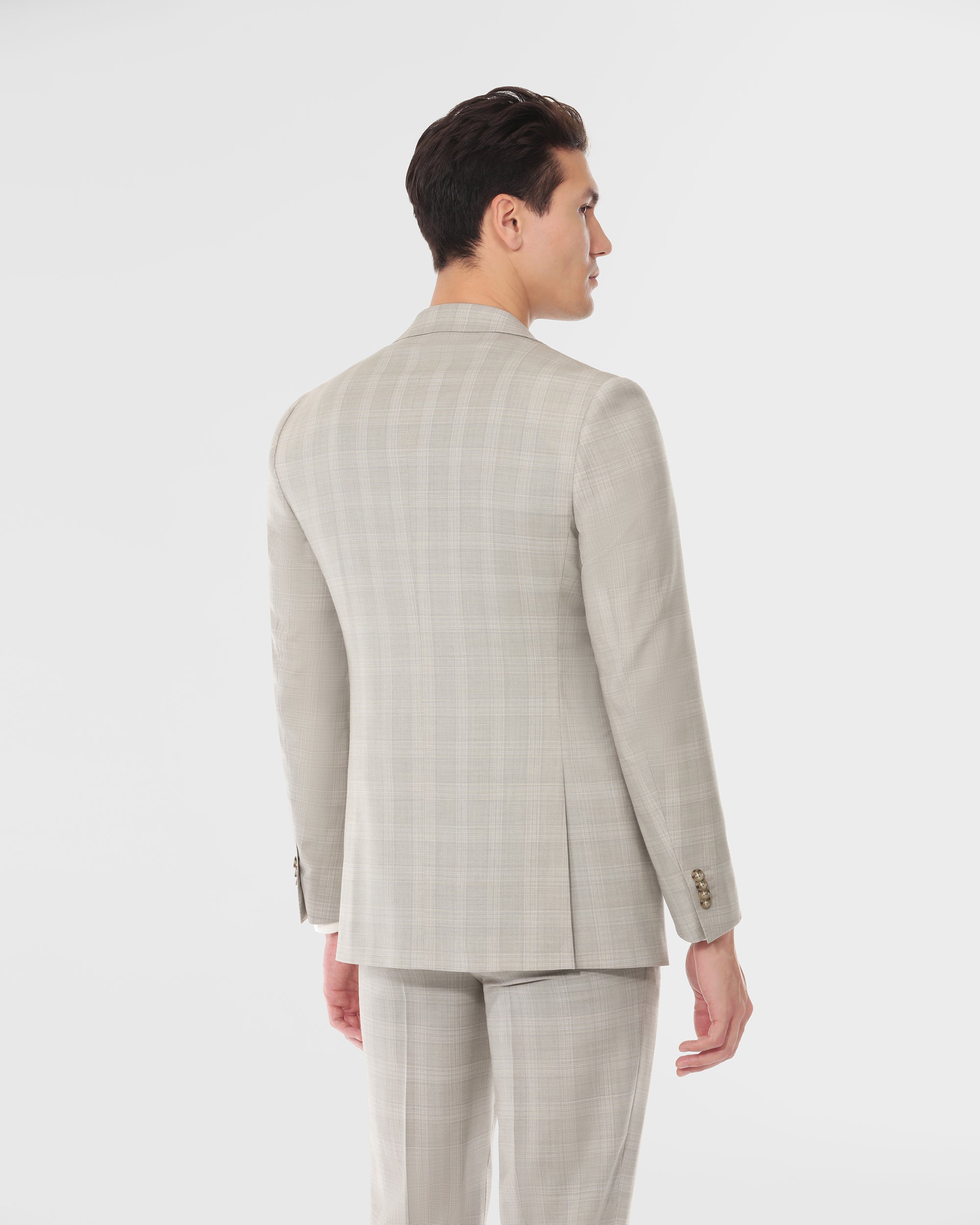 Plaid Modern Fit Wool Cashmere Suit