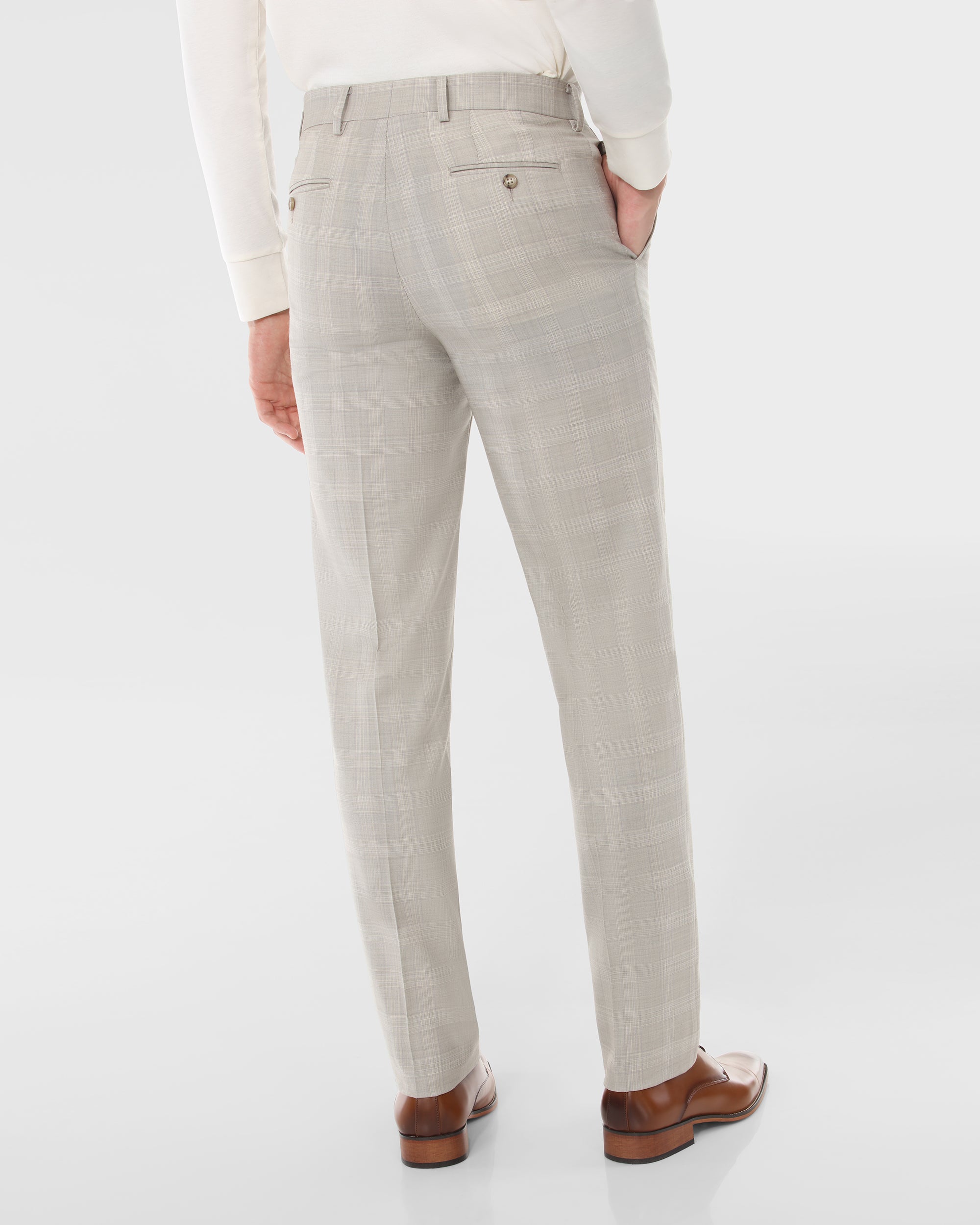 Plaid Modern Fit Wool Cashmere Suit