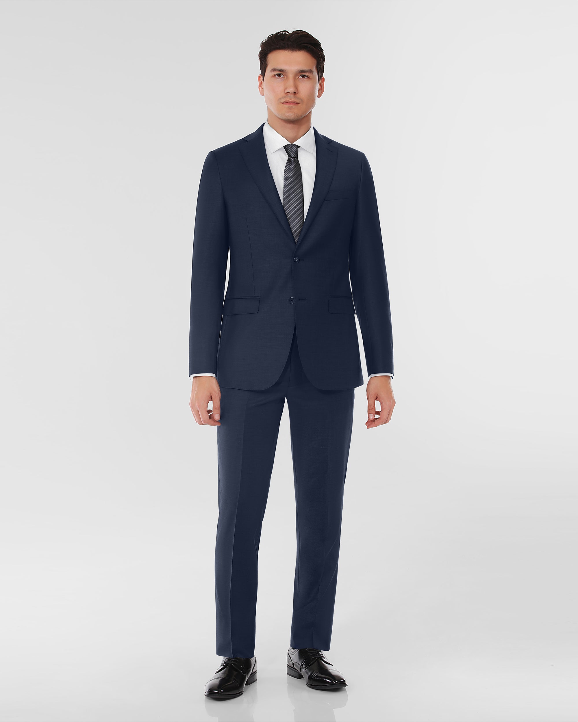 Sharkskin Modern Fit Wool Cashmere Suit