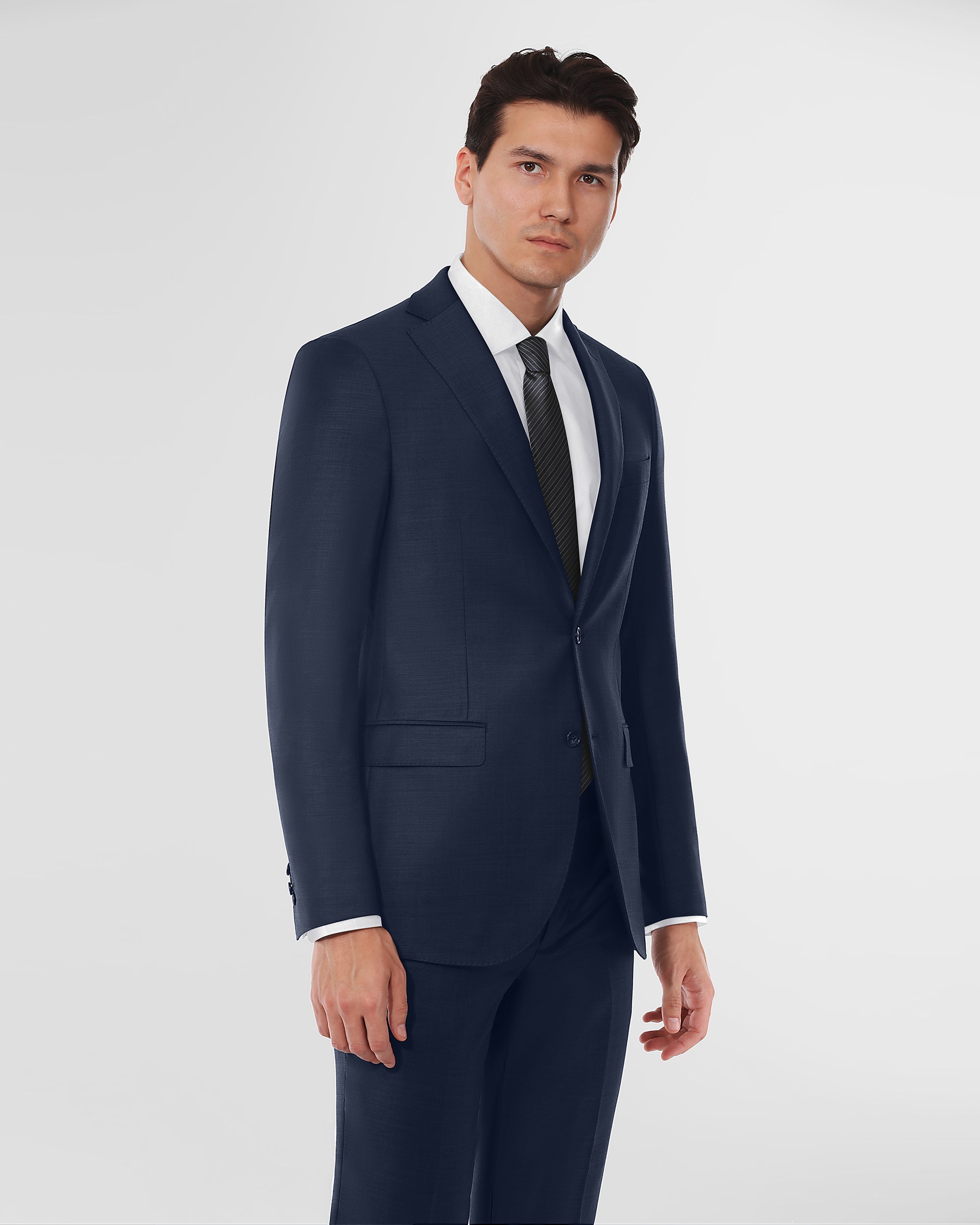 Sharkskin Modern Fit Wool Cashmere Suit
