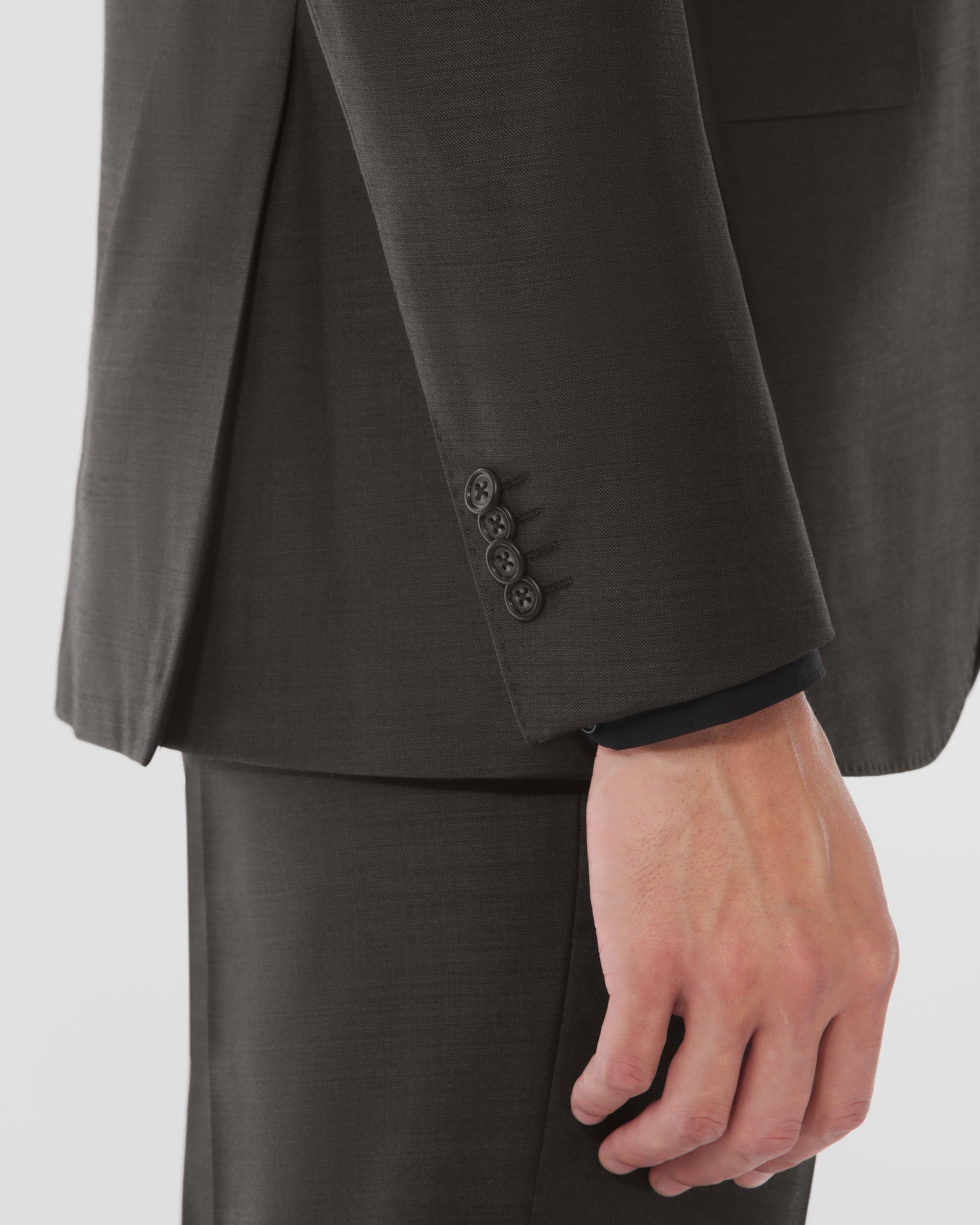 Sharkskin Modern Fit Wool Cashmere Suit