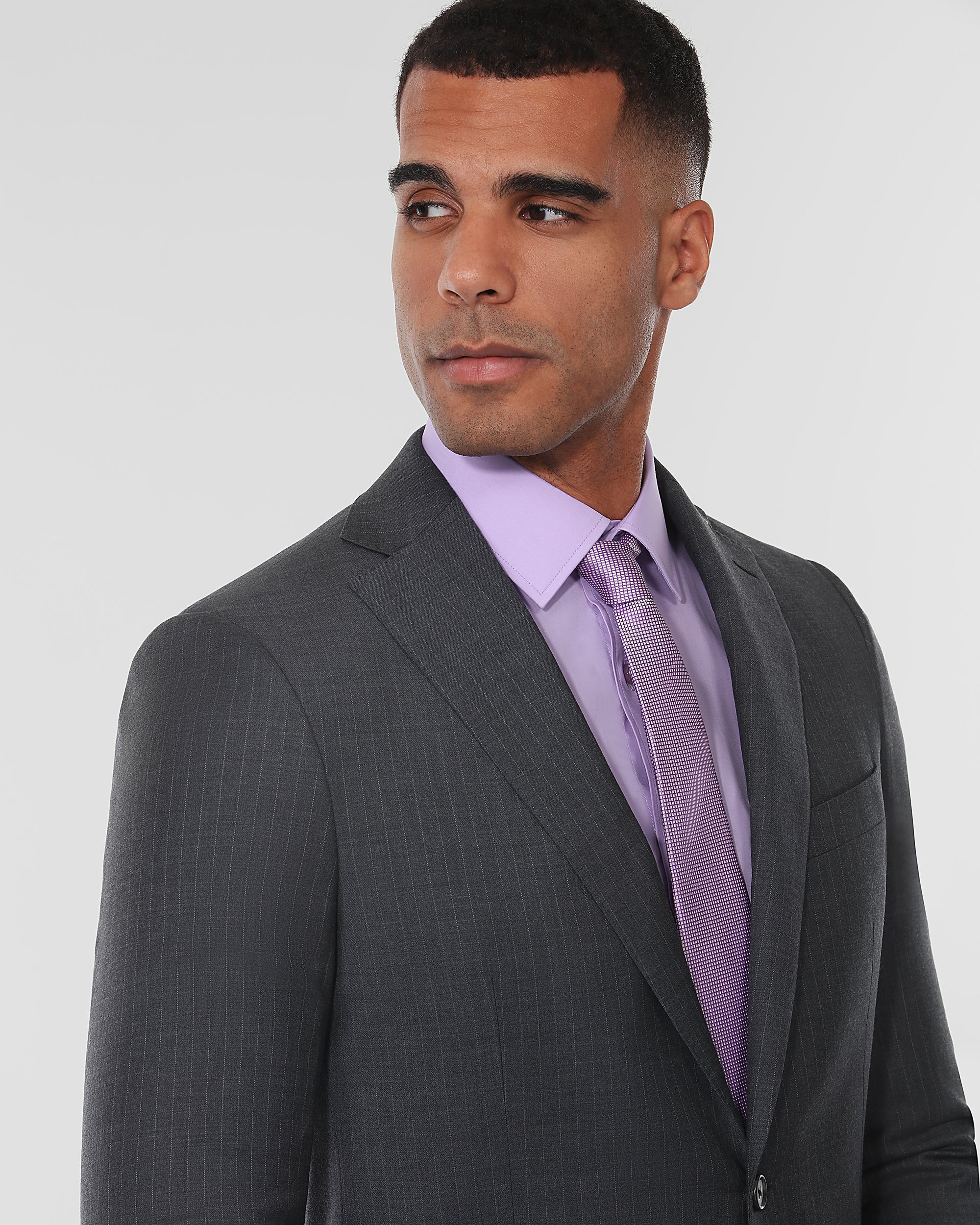 Pin Stripe Modern Fit Wool Cashmere Suit