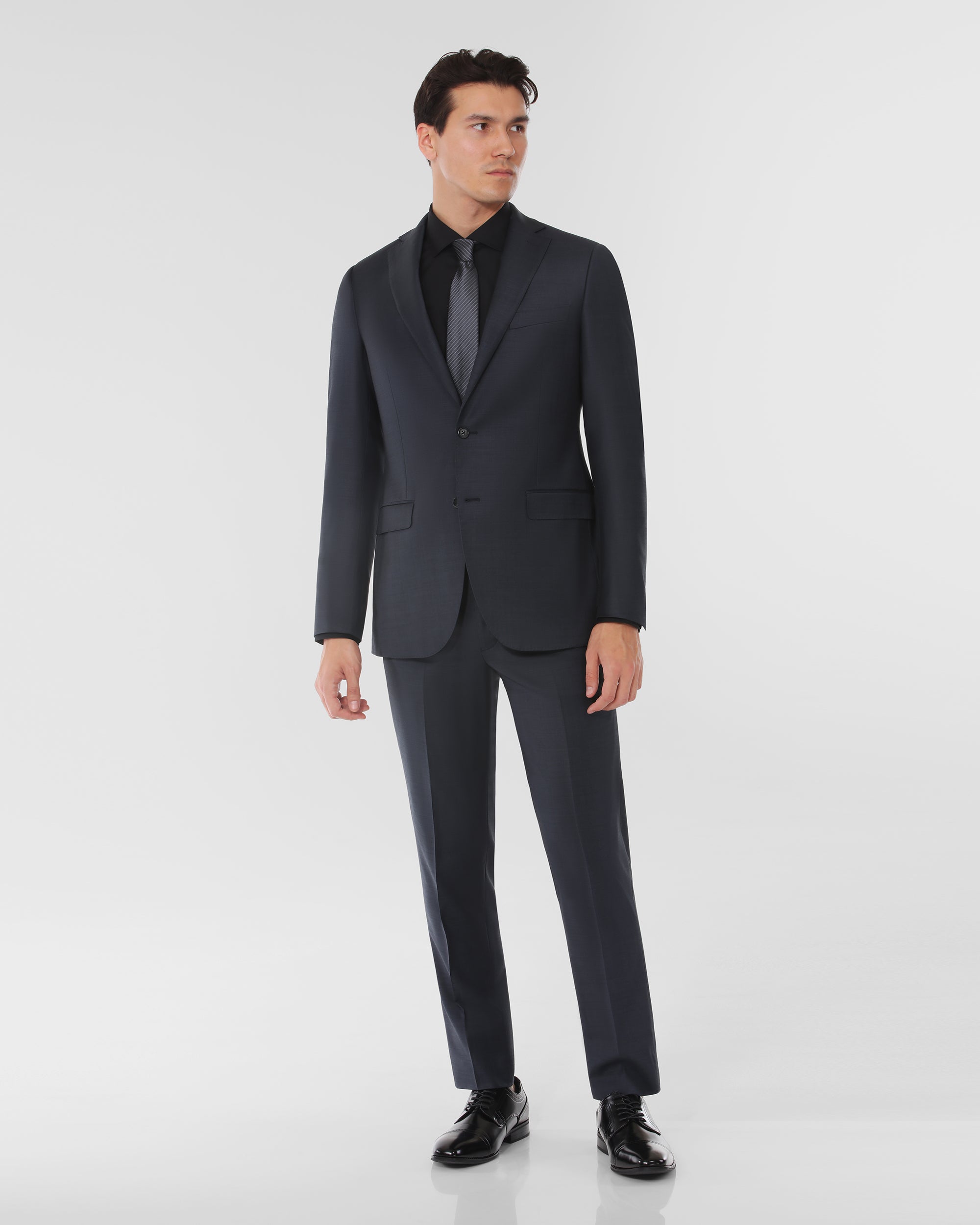 Sharkskin Modern Fit Wool Cashmere Suit