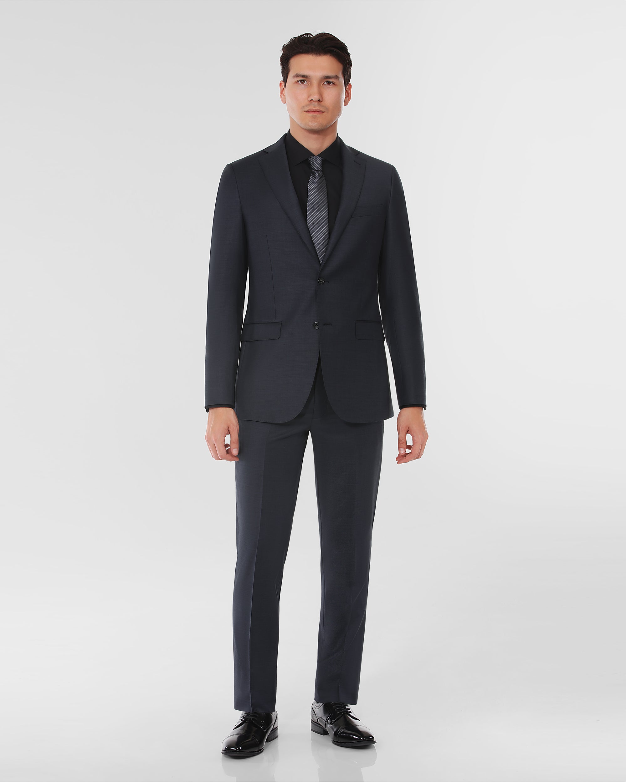 Sharkskin Modern Fit Wool Cashmere Suit