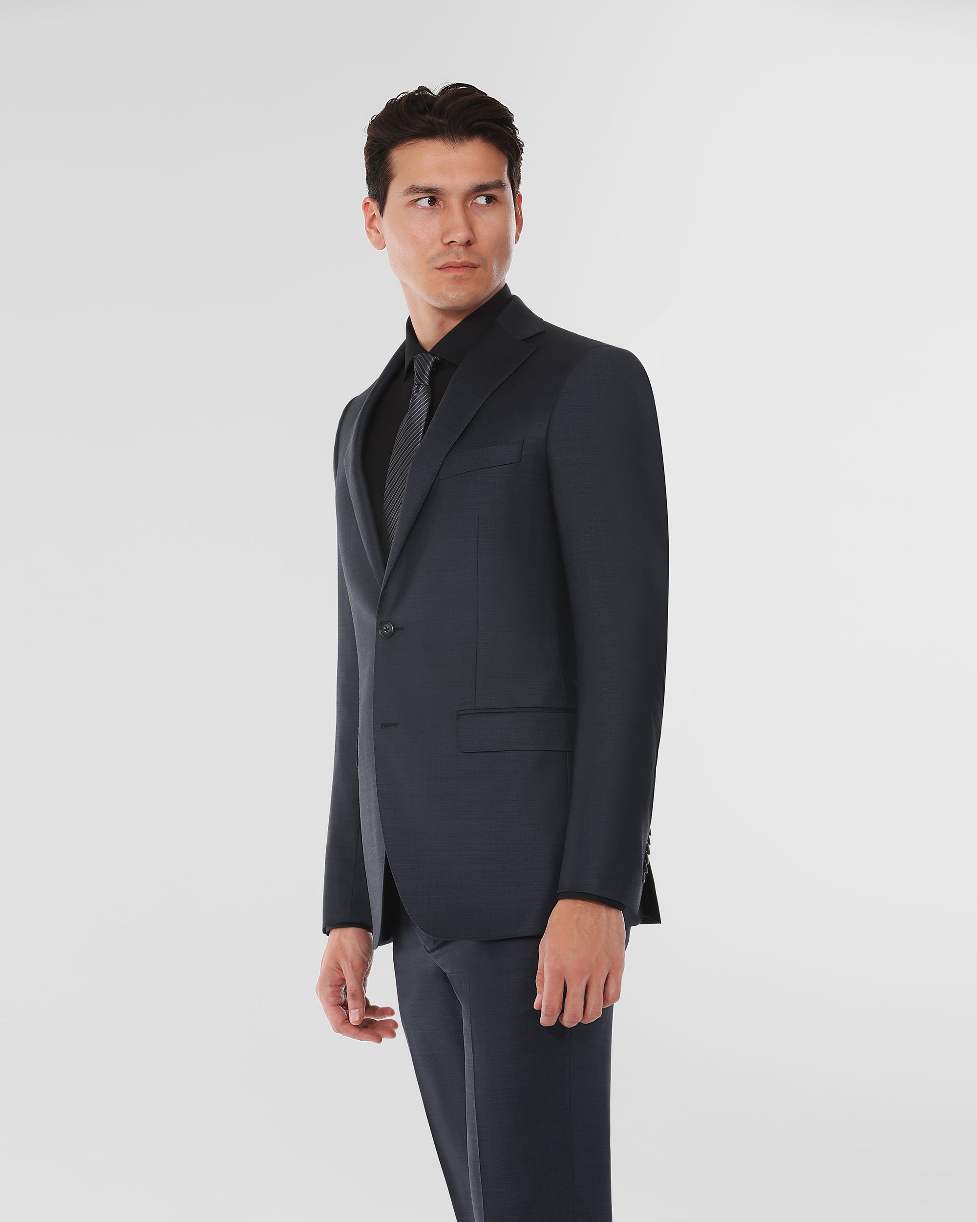Sharkskin Modern Fit Wool Cashmere Suit