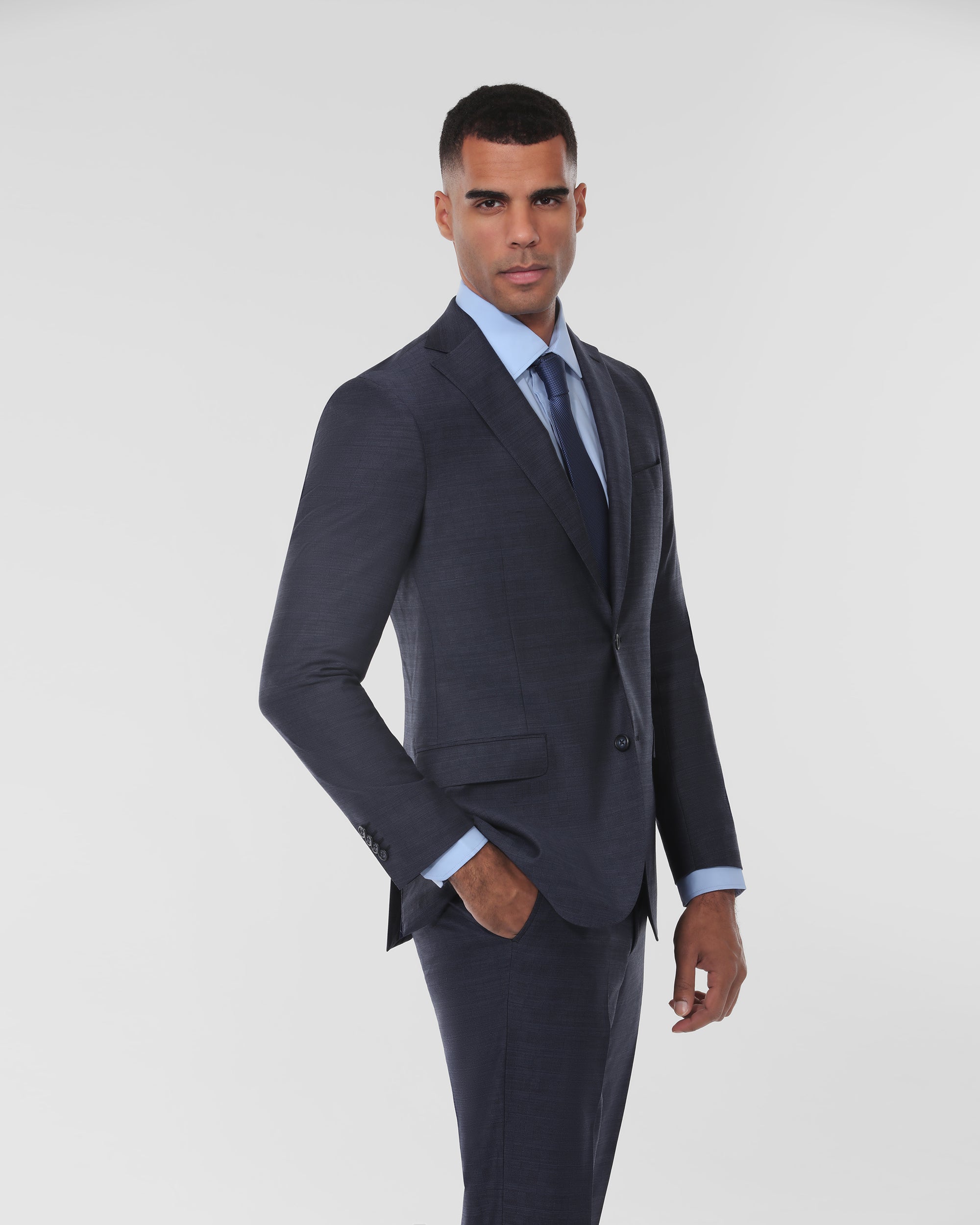 Plaid Modern Fit Wool Cashmere Suit