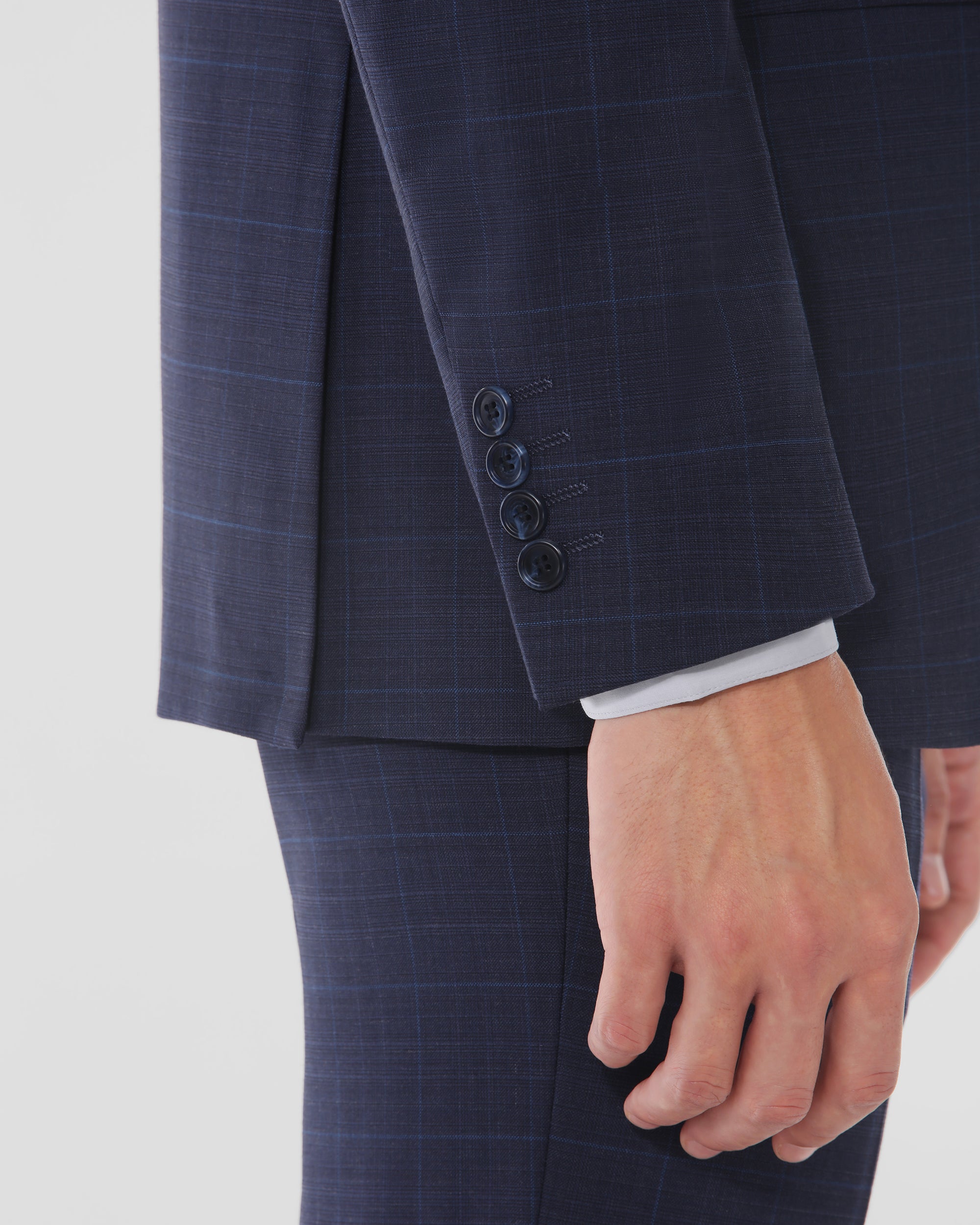 Window Pane Modern Fit Wool Blend Suit