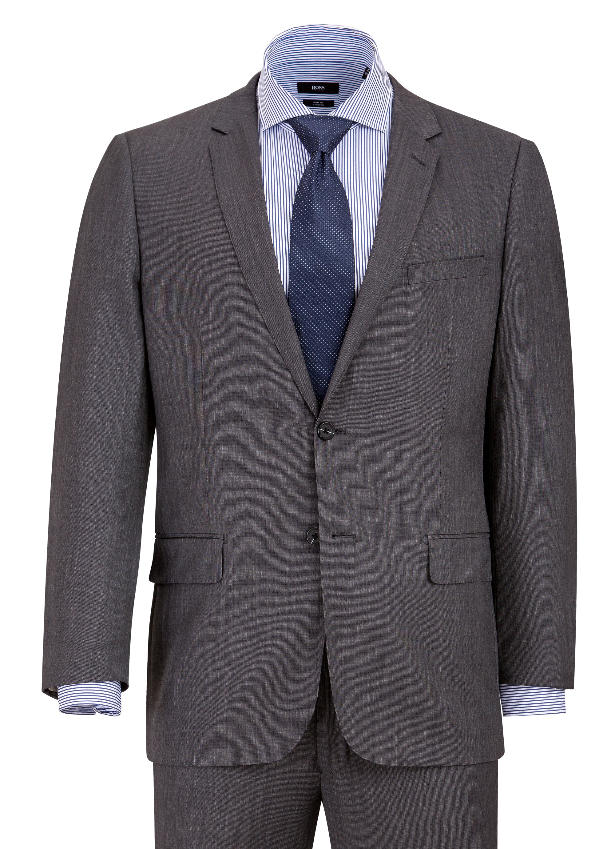 Sharkskin Modern Fit Wool Cashmere Suit
