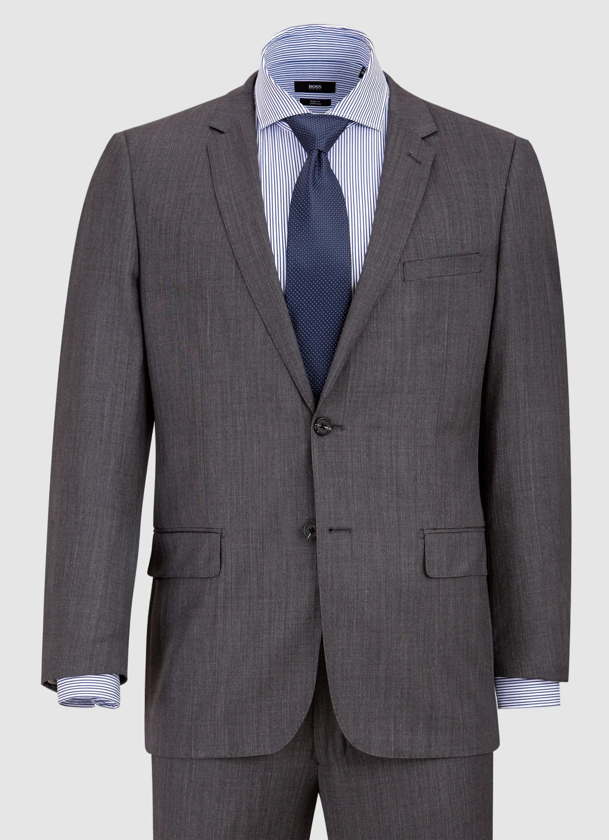 Sharkskin Modern Fit Wool Cashmere Suit
