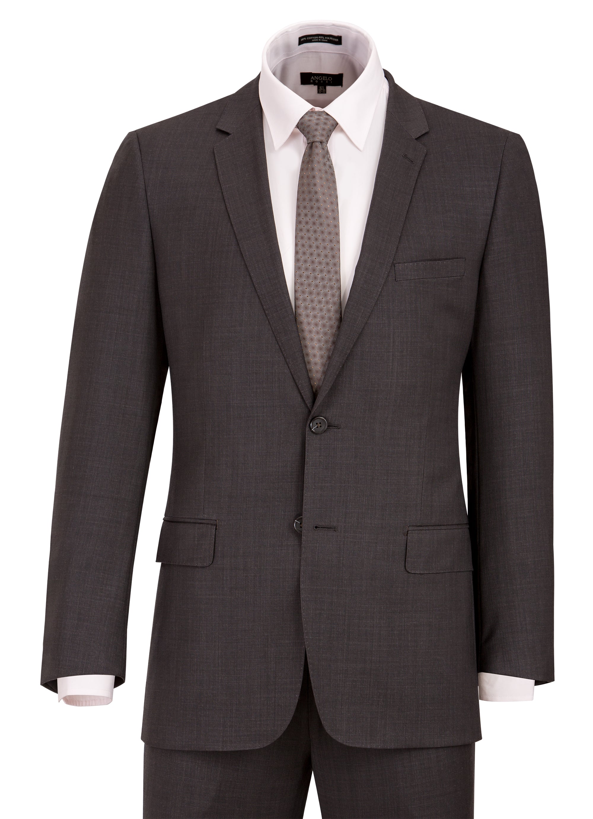 Sharkskin Modern Fit Wool Cashmere Suit