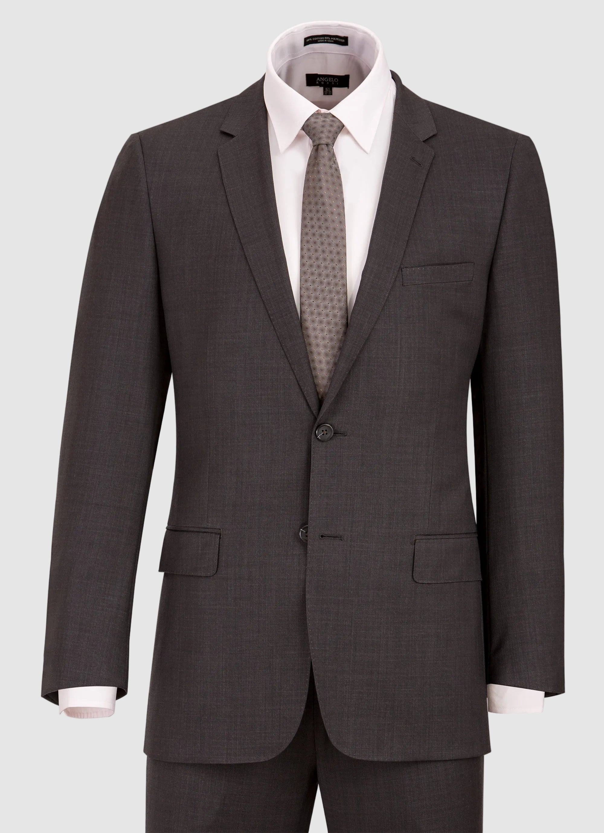 Sharkskin Modern Fit Wool Cashmere Suit