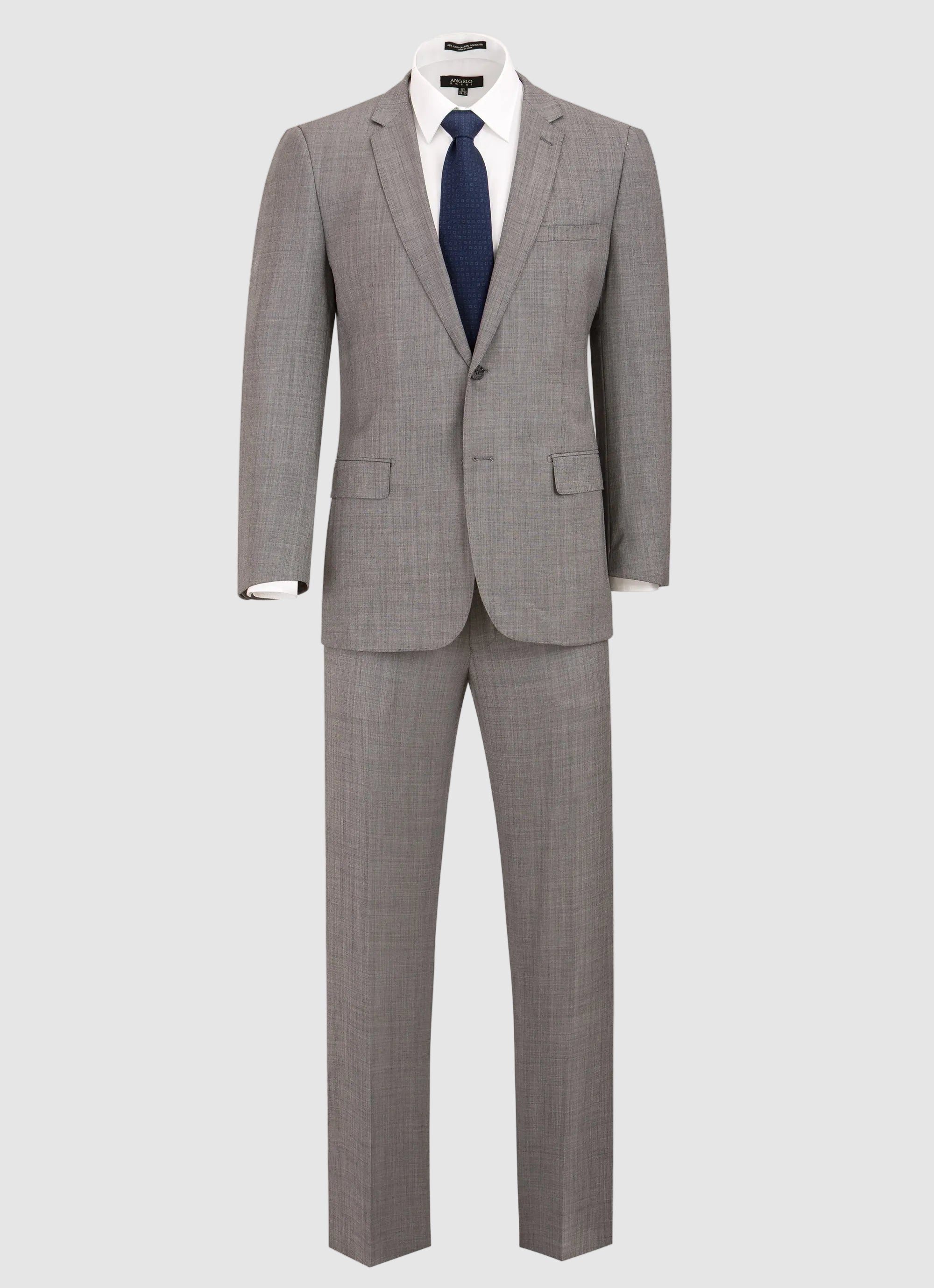 Sharkskin Modern Fit Wool Cashmere Suit