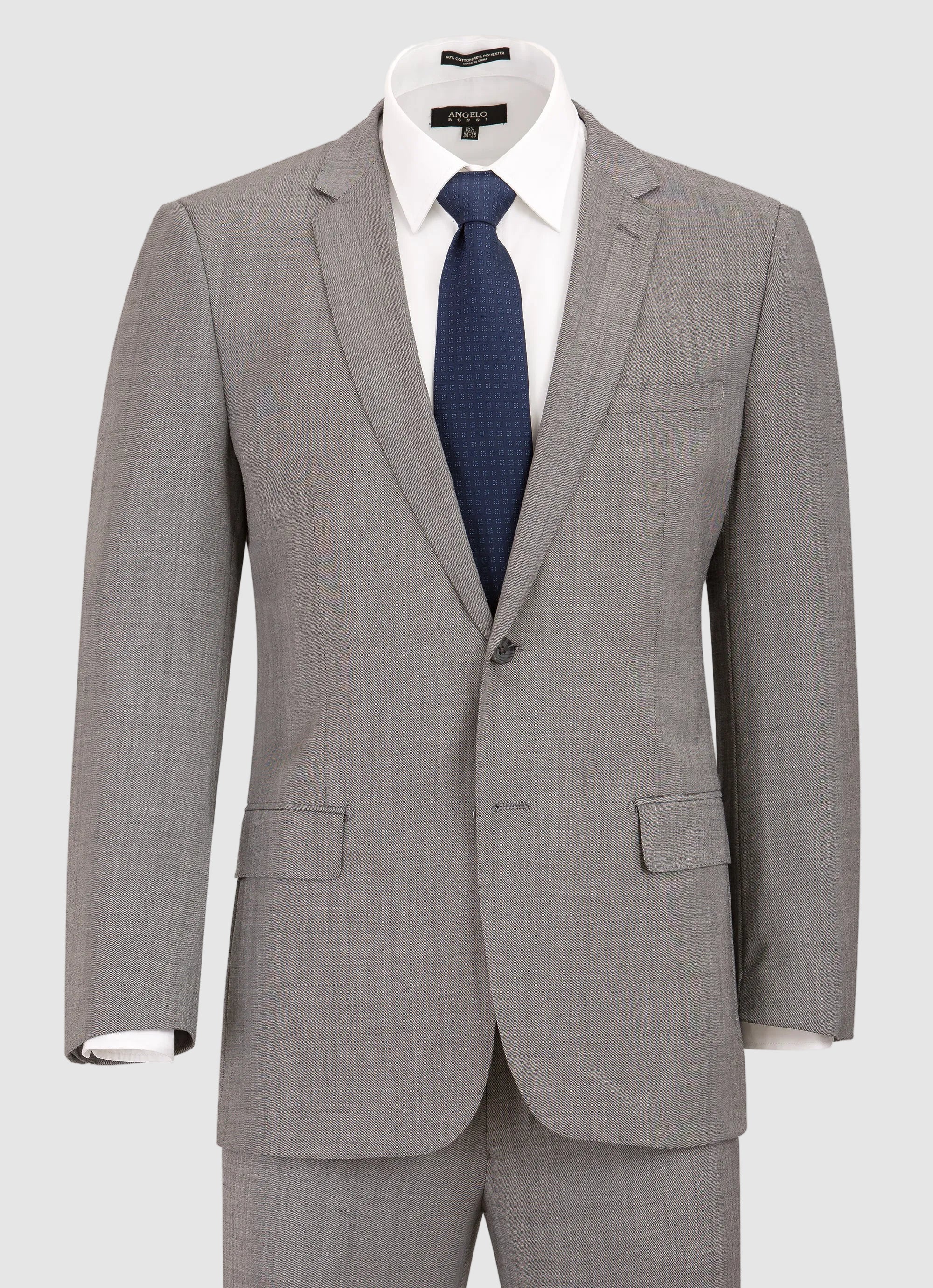 Sharkskin Modern Fit Wool Cashmere Suit