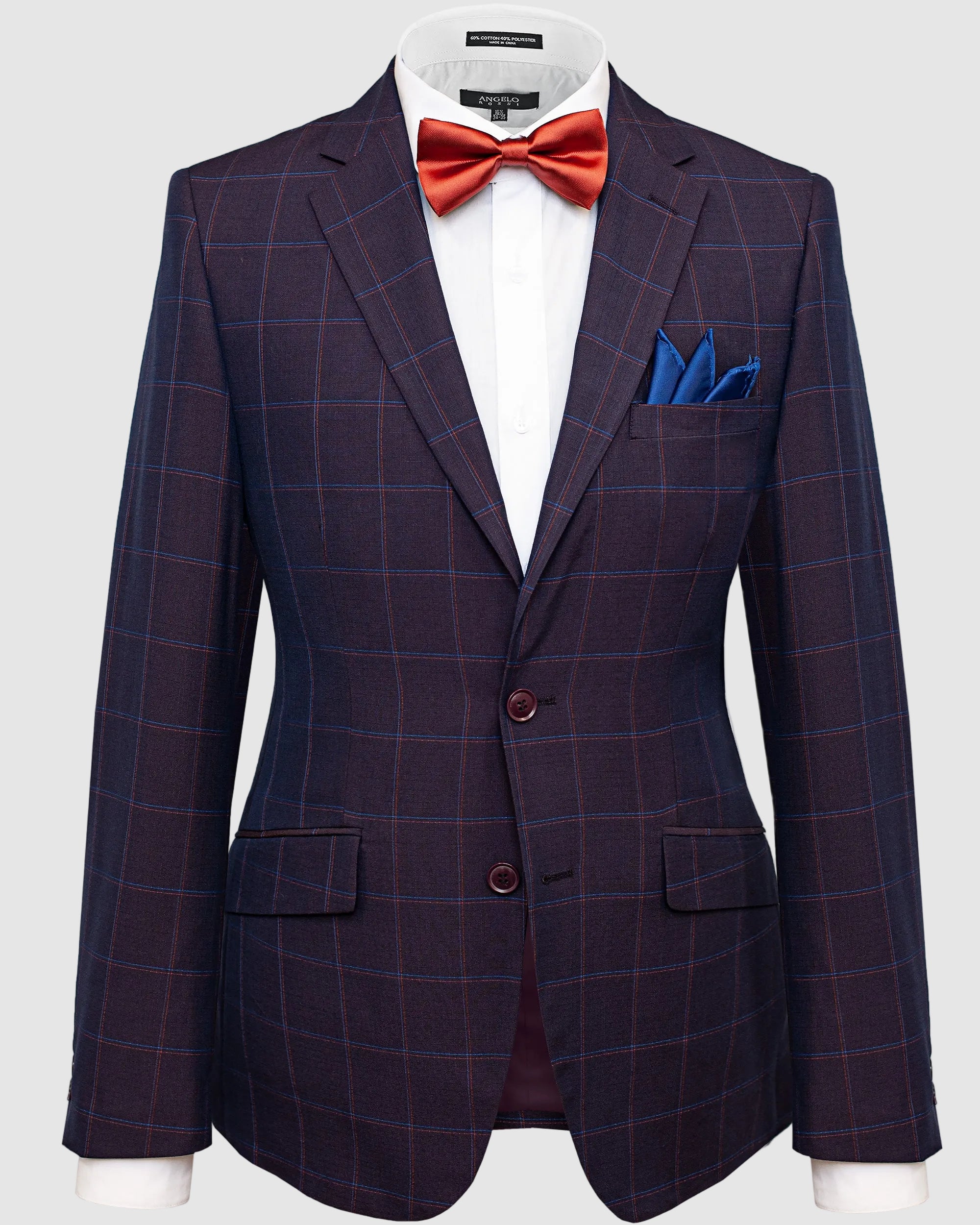 Window Pane Slim Fit Performance Suit
