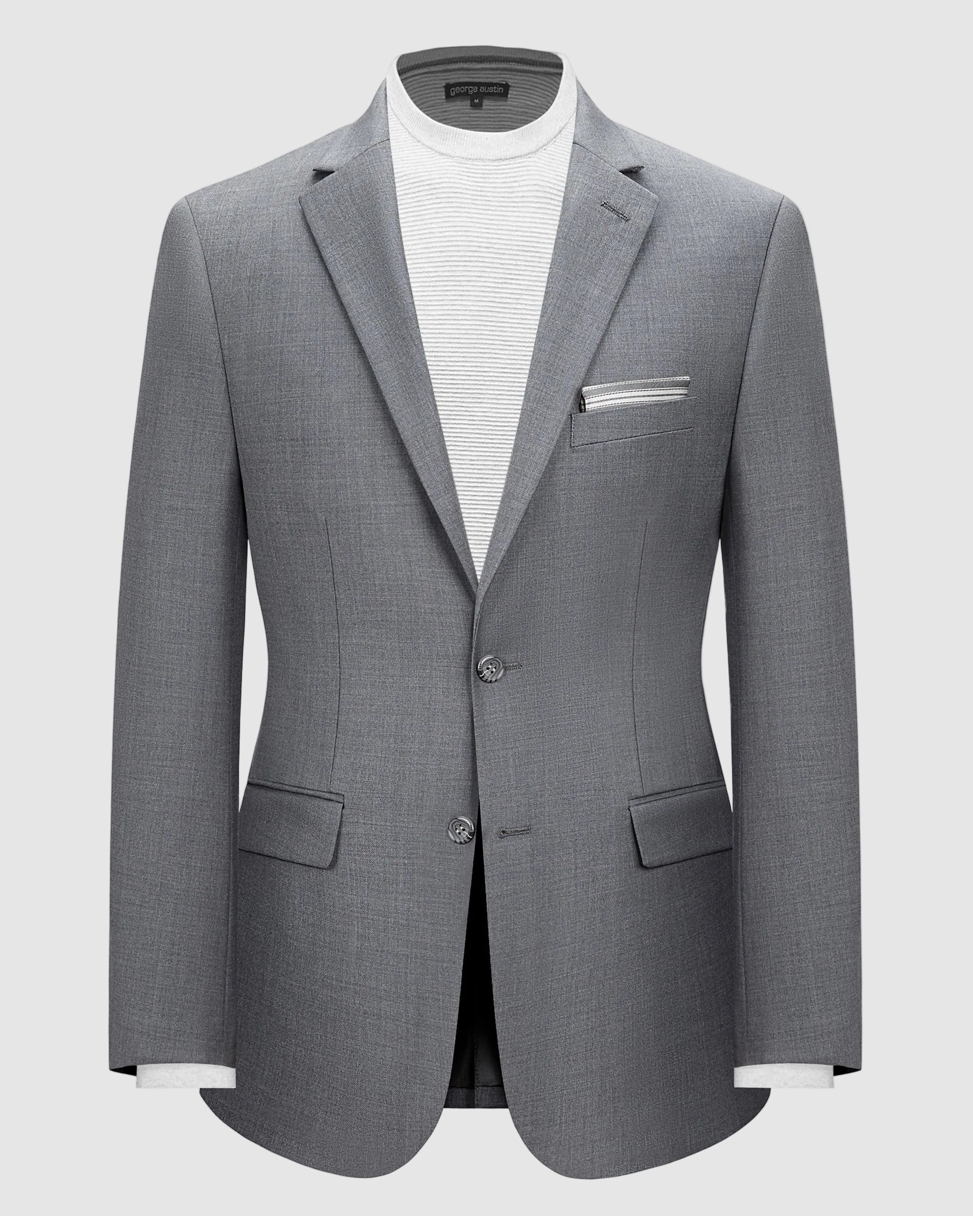 Wool Blend Slim Fit Suit