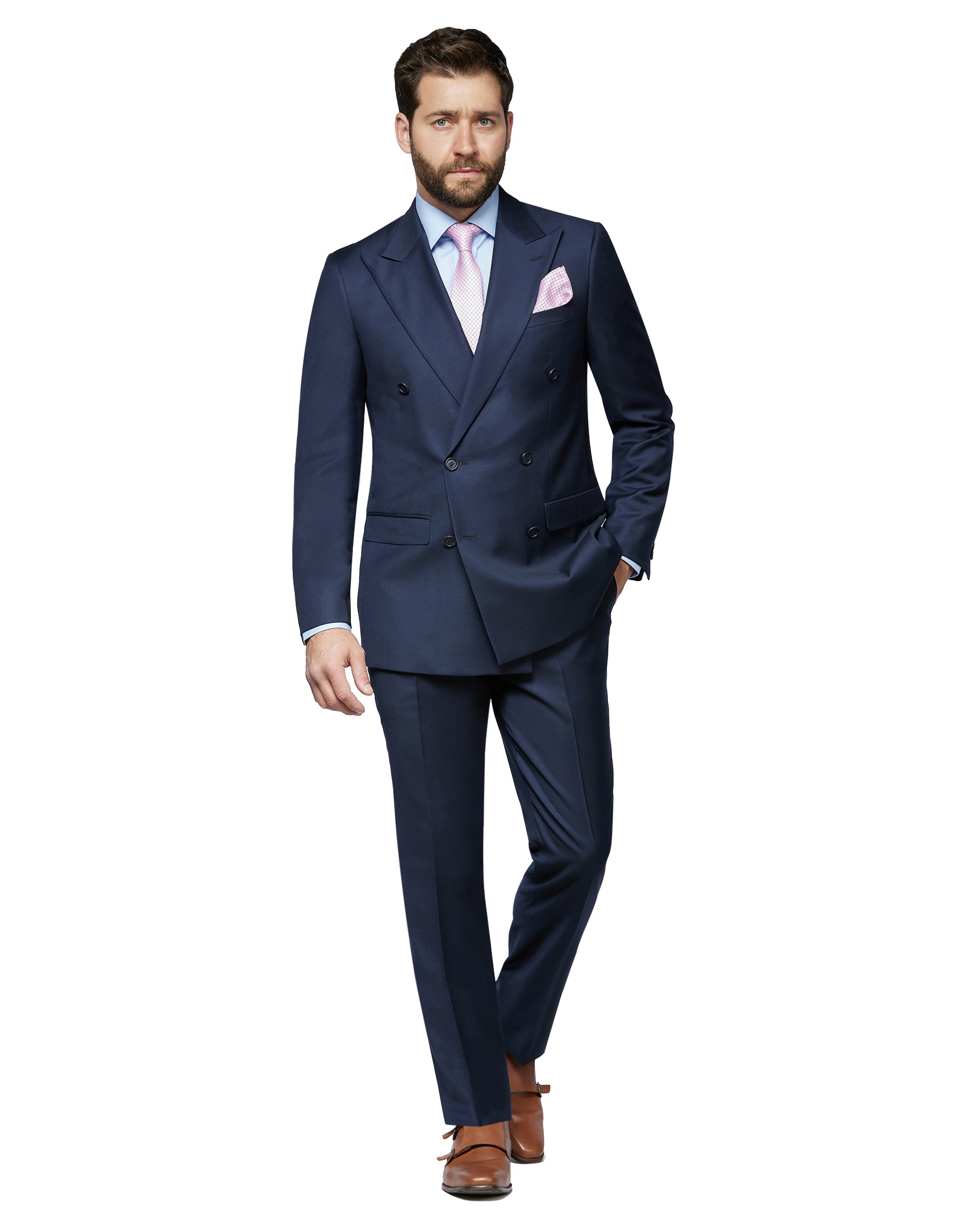 Tailored Double Breasted Wool Suit