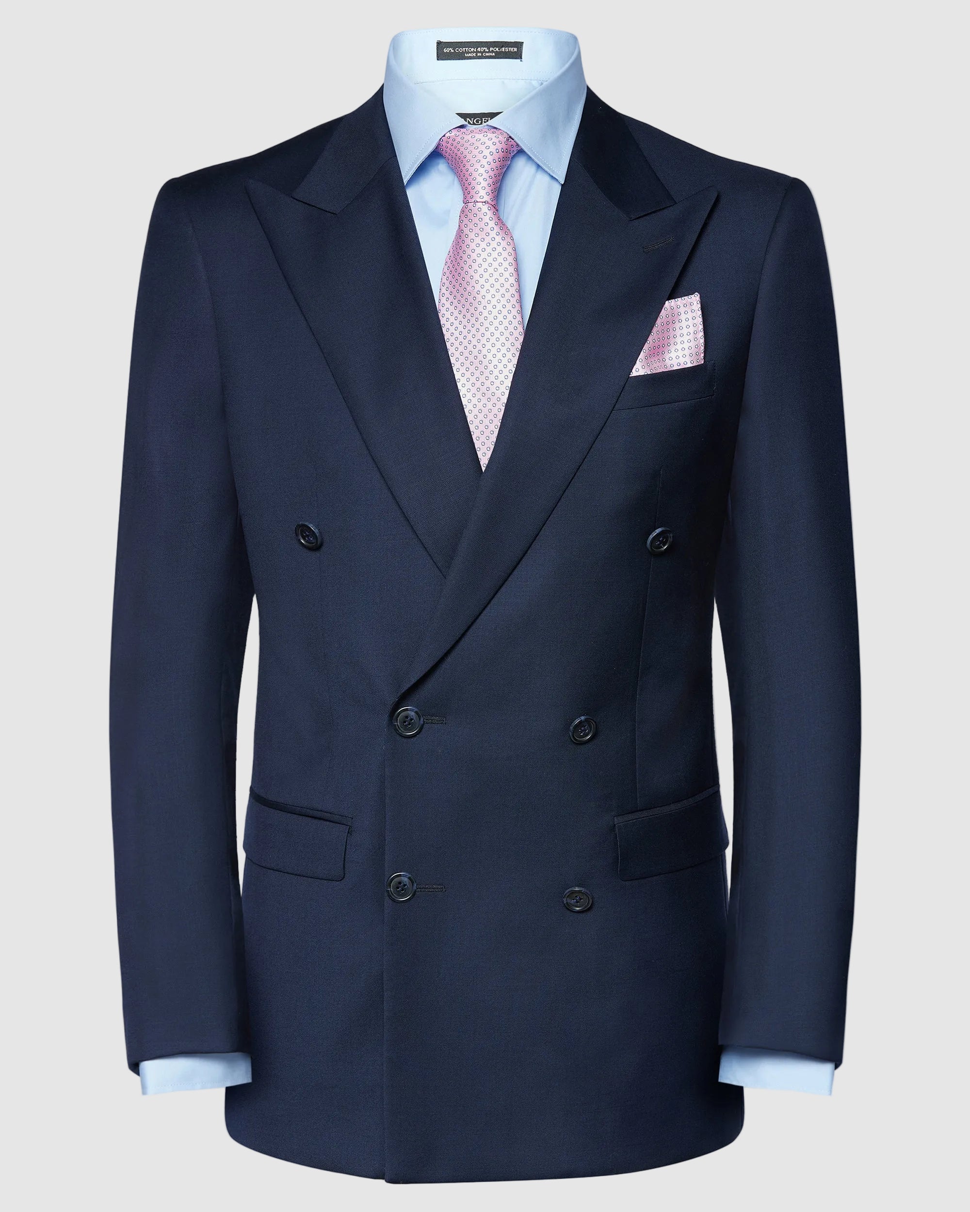 Tailored Double Breasted Wool Suit