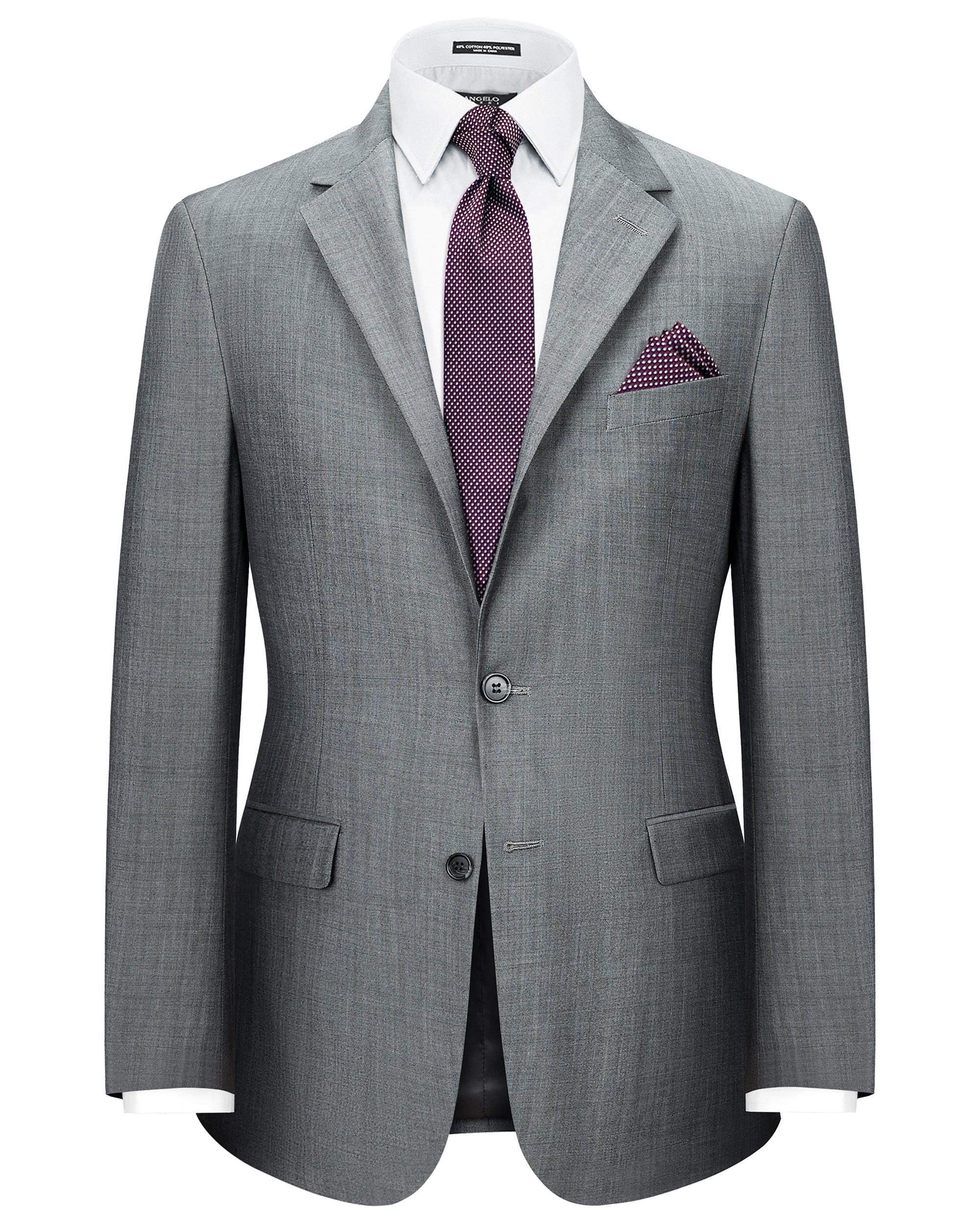 Sharkskin Tailored Fit Wool Blend Suit