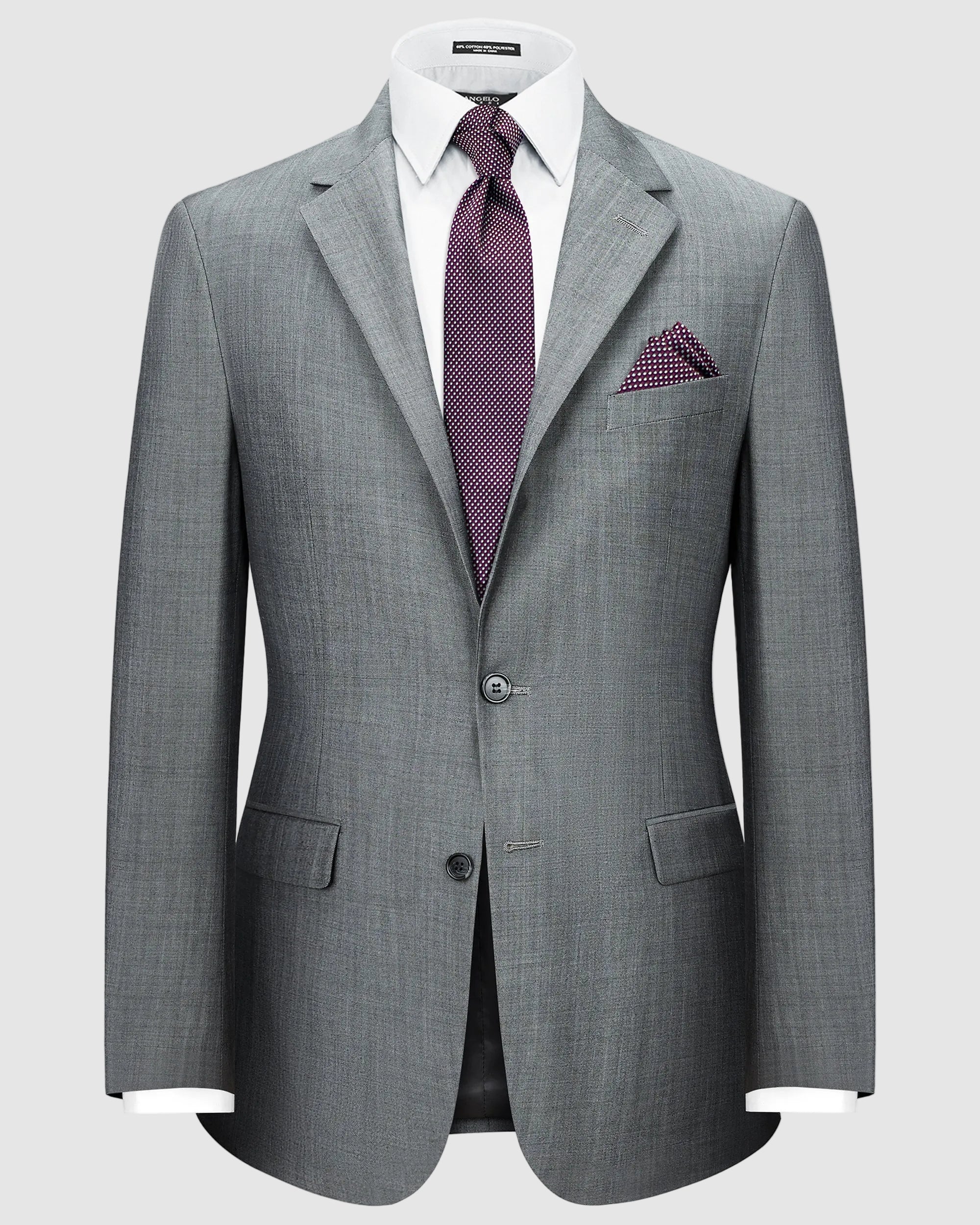 Sharkskin Tailored Fit Wool Blend Suit
