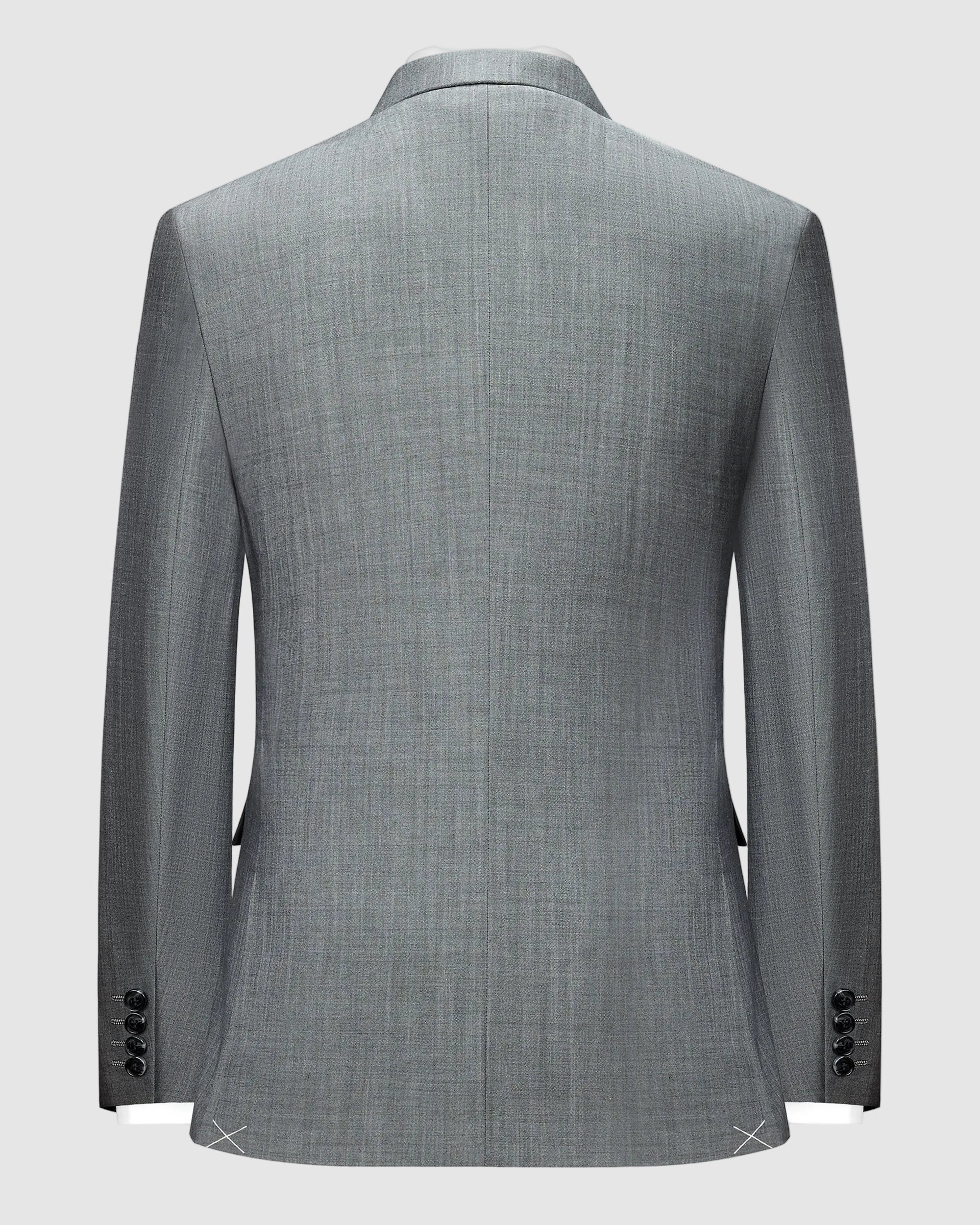 Sharkskin Tailored Fit Wool Blend Suit
